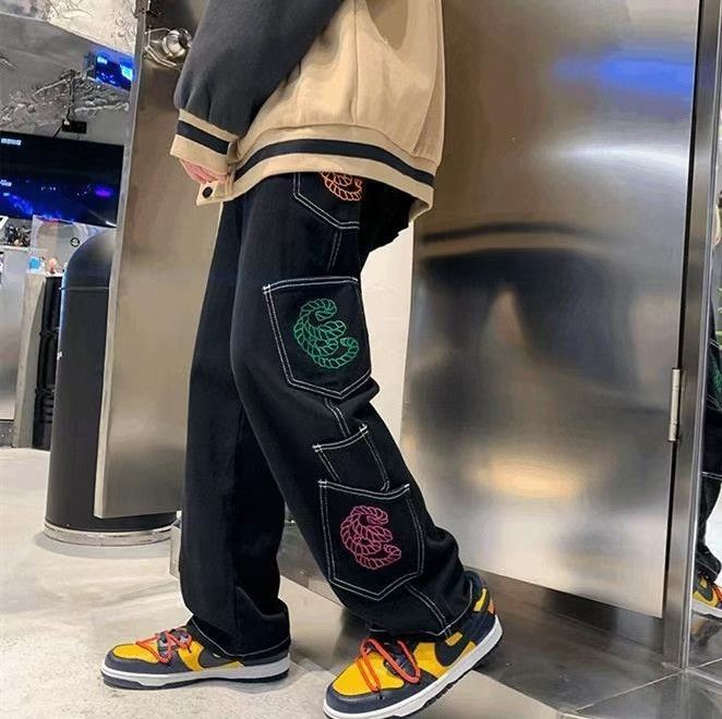Japanese Brand × Jean Black Washed Vintage Multi-Pocket Cargo Jeans Size US 32 / EU 48 - 2 Thumbnail