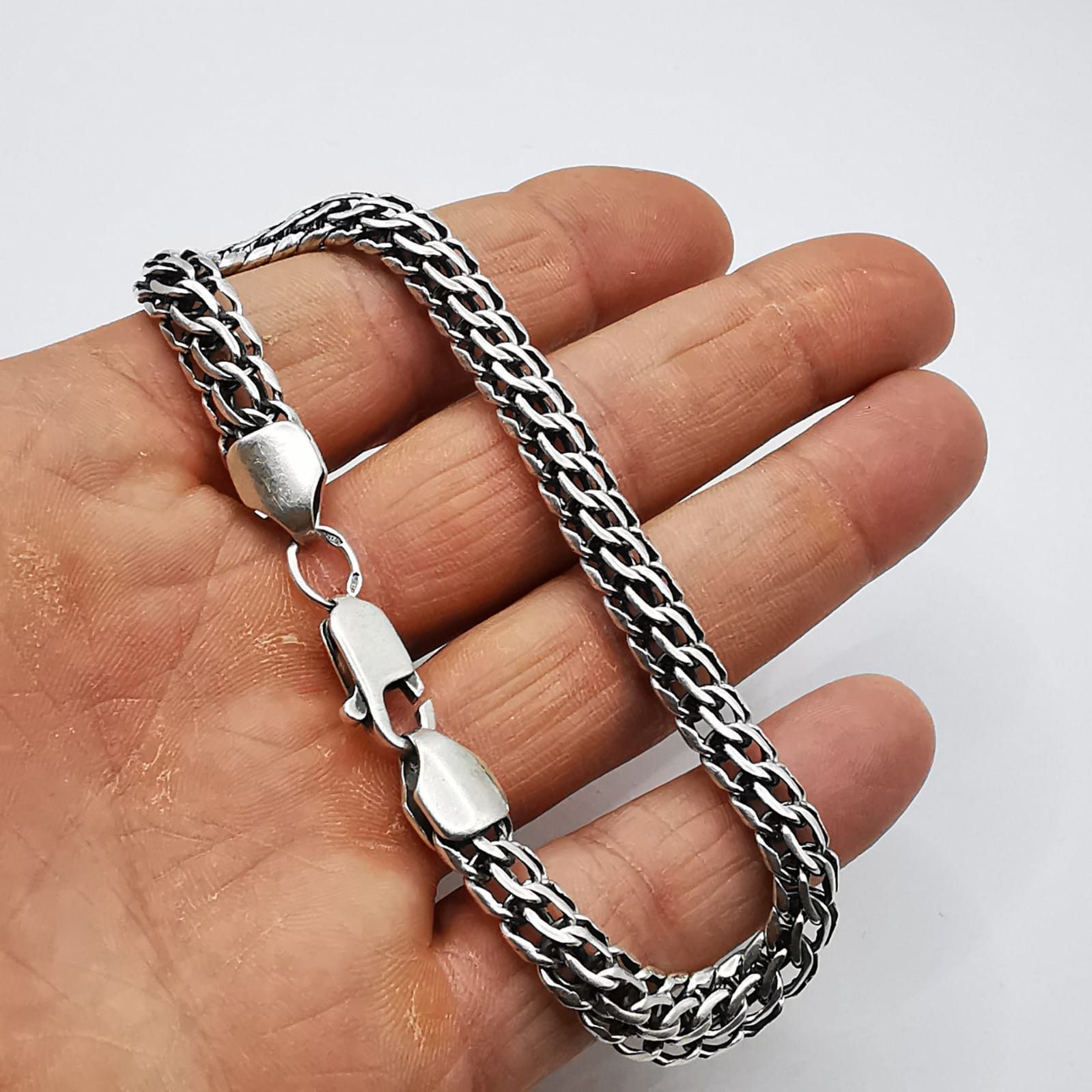 Vintage Vintage Bracelet Jewelry,925 Sterling Silver,Handmade 23,75g Size ONE SIZE - 7 Thumbnail