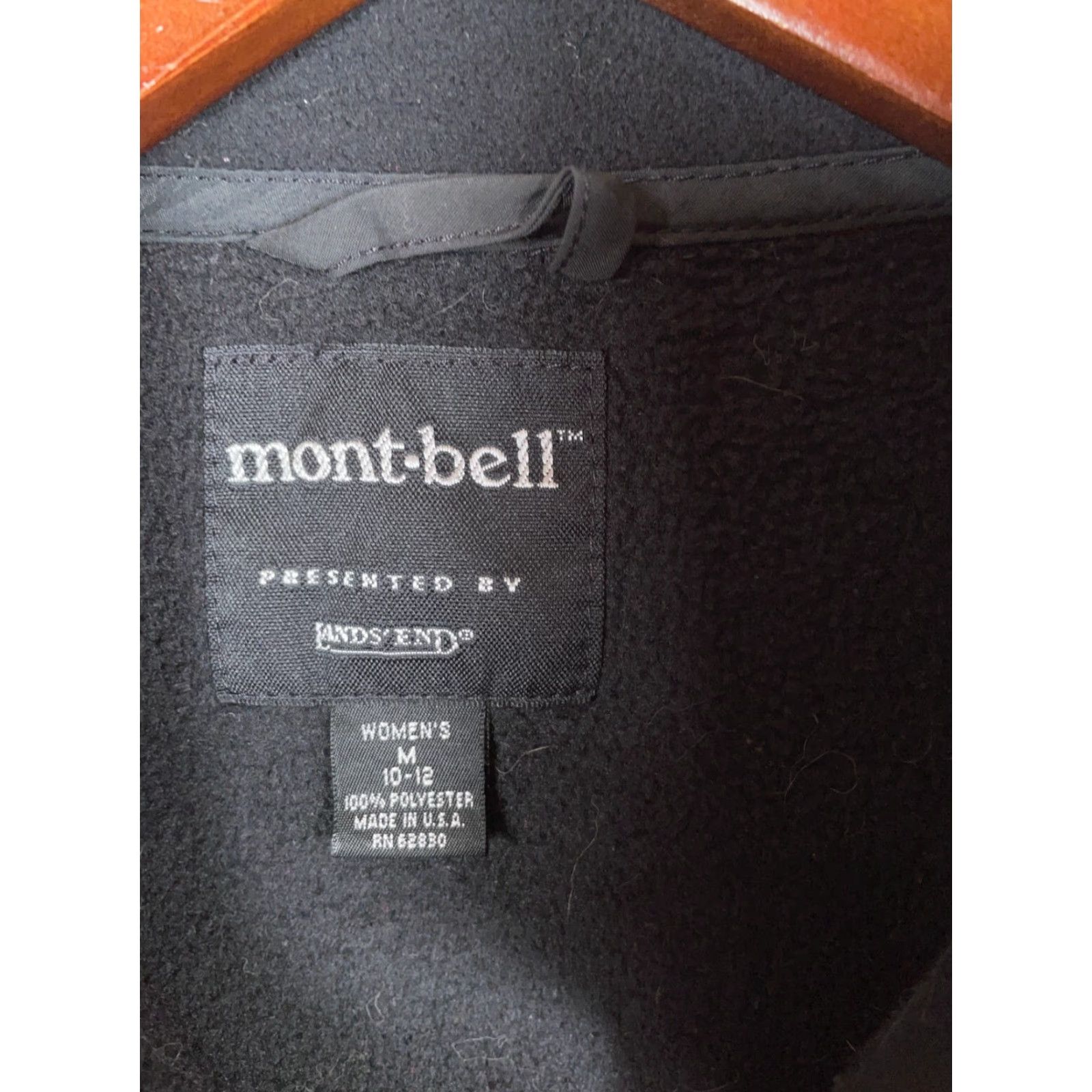 Montbell VINTAGE montbell x Lands' End Jacket Women's Medium Red Black USA Tag Zip Up Fleece Womens Size M / US 6-8 / IT 42-44 - 3 Thumbnail