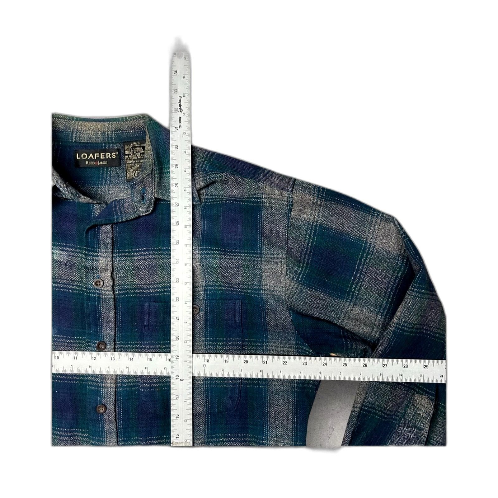 Austin Reed Loafers By Reed St James Flannel Button-Up Shirt Men's Long Size US L / EU 52-54 / 3 - 4 Thumbnail
