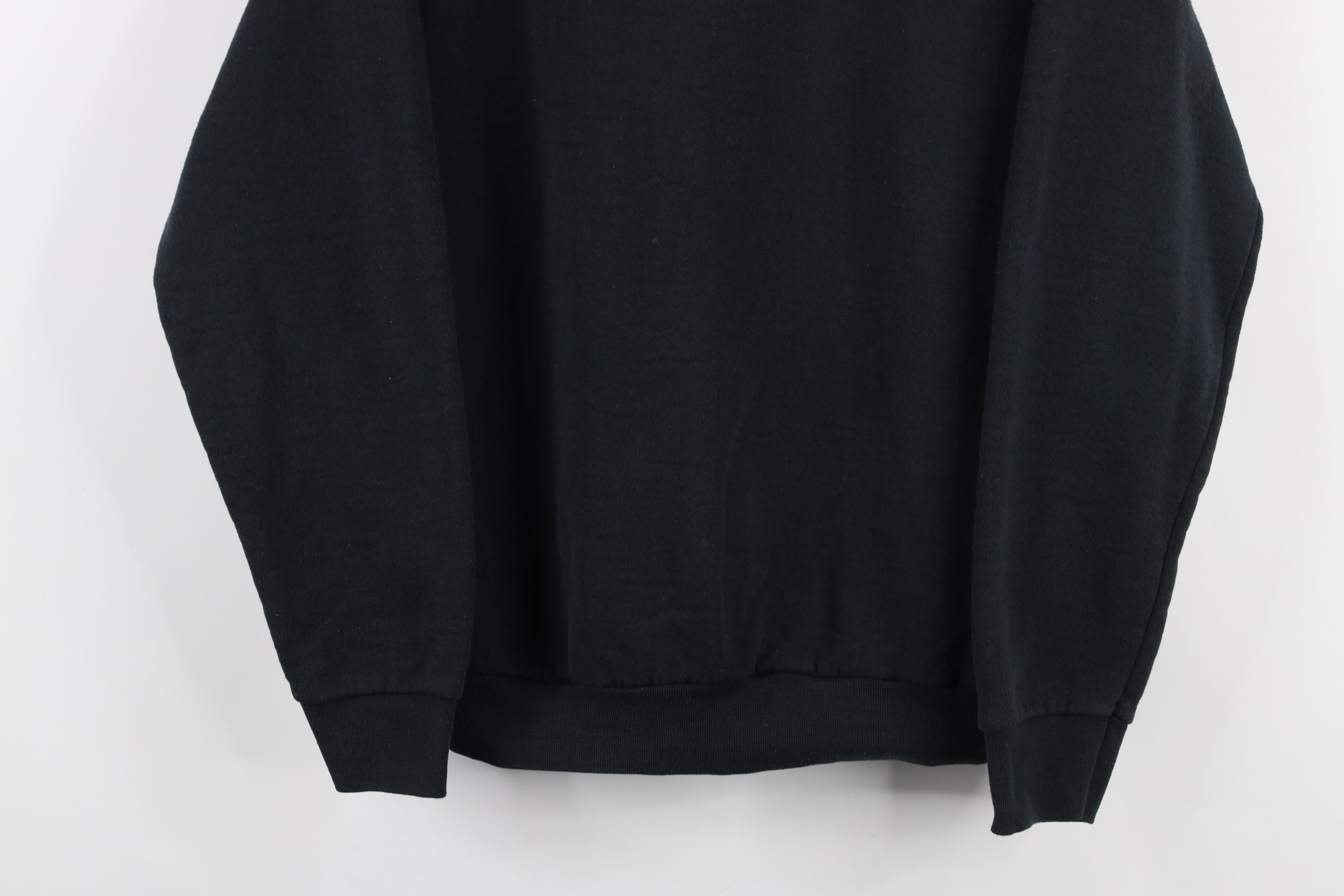 Vintage Vintage 90s Streetwear Blank Crewneck Sweatshirt Black USA Size M / US 6-8 / IT 42-44 - 3 Thumbnail