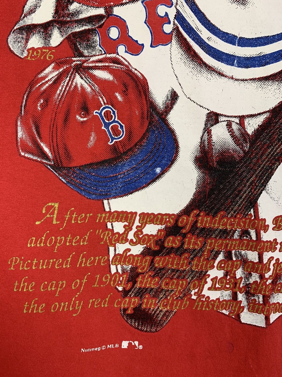 MLB × Nutmeg × Vintage Vintage Boston Red Sox Single Stitch T-shirt Size US L / EU 52-54 / 3 - 11 Thumbnail