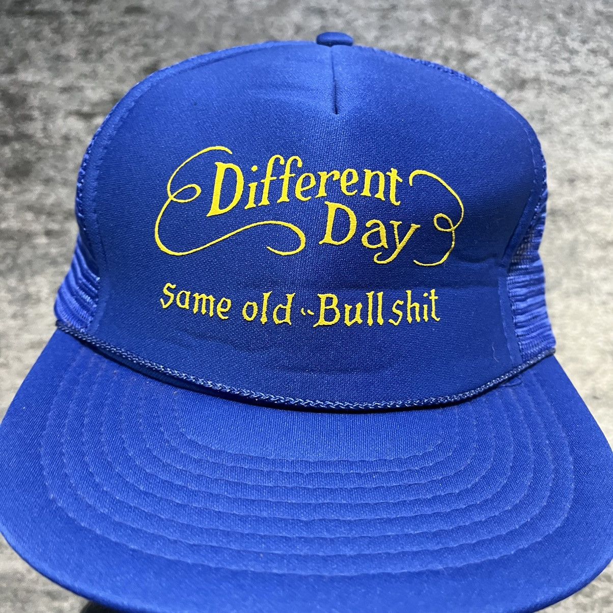 Vintage Vintage Different Day Same Old Bullshit Humor Trucker Hat Size ONE SIZE - 2 Thumbnail