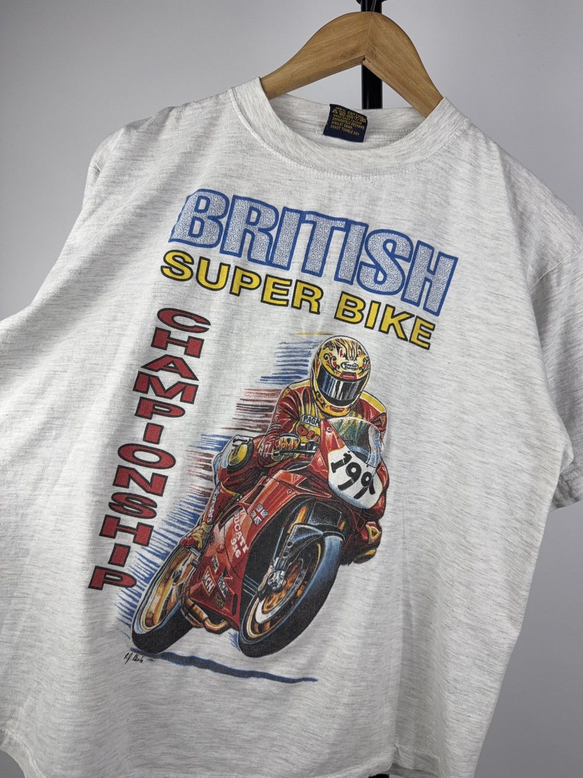Vintage Vintage 1998 Super Bike British Championship Moto T shirt Size US S / EU 44-46 / 1 - 5 Thumbnail