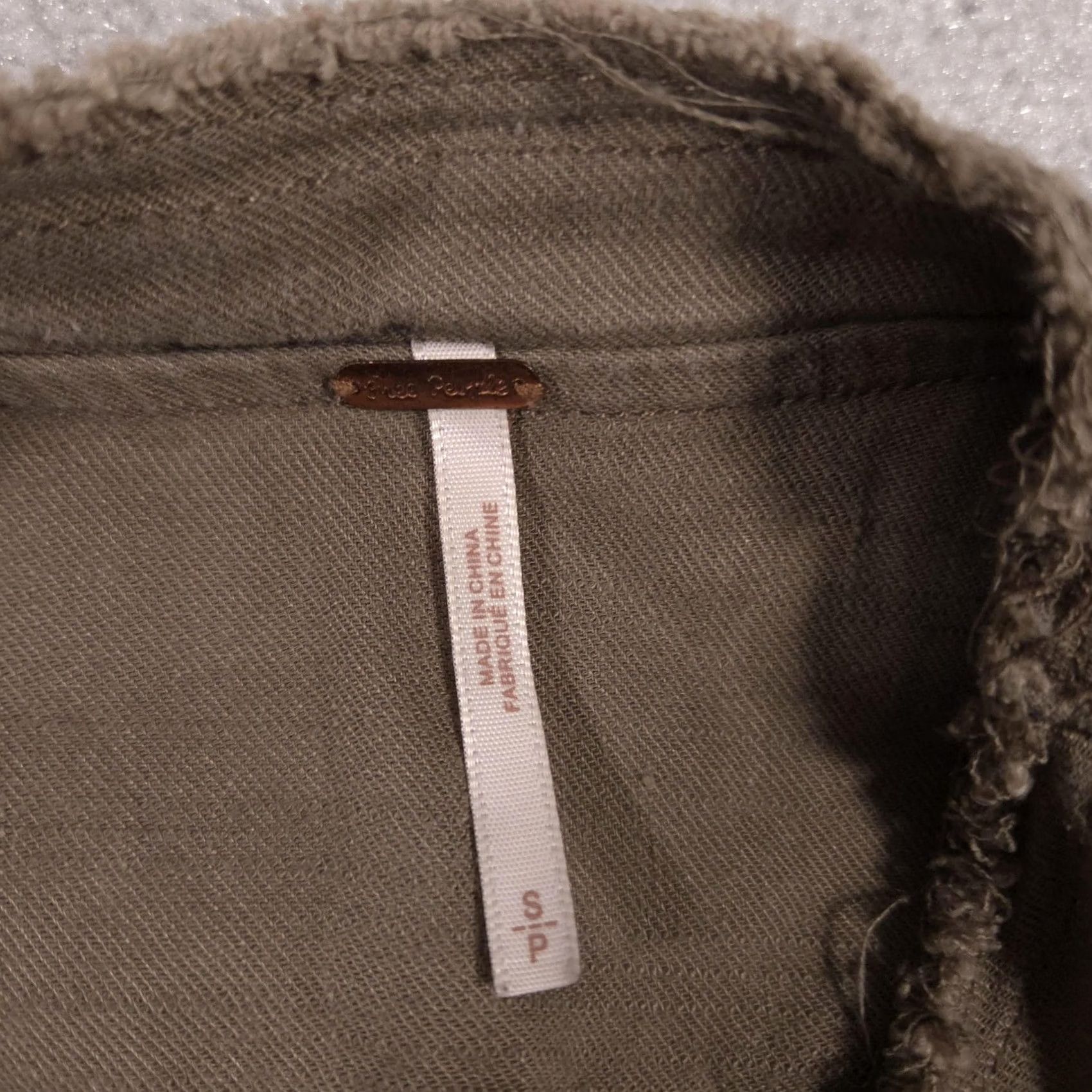Free People Free People Jacket Womens Small Brown Linen Rayon Open Front Raw Hem Bohemian Lightweight Casual Pockets Size S / US 4 / IT 40 - 7 Thumbnail