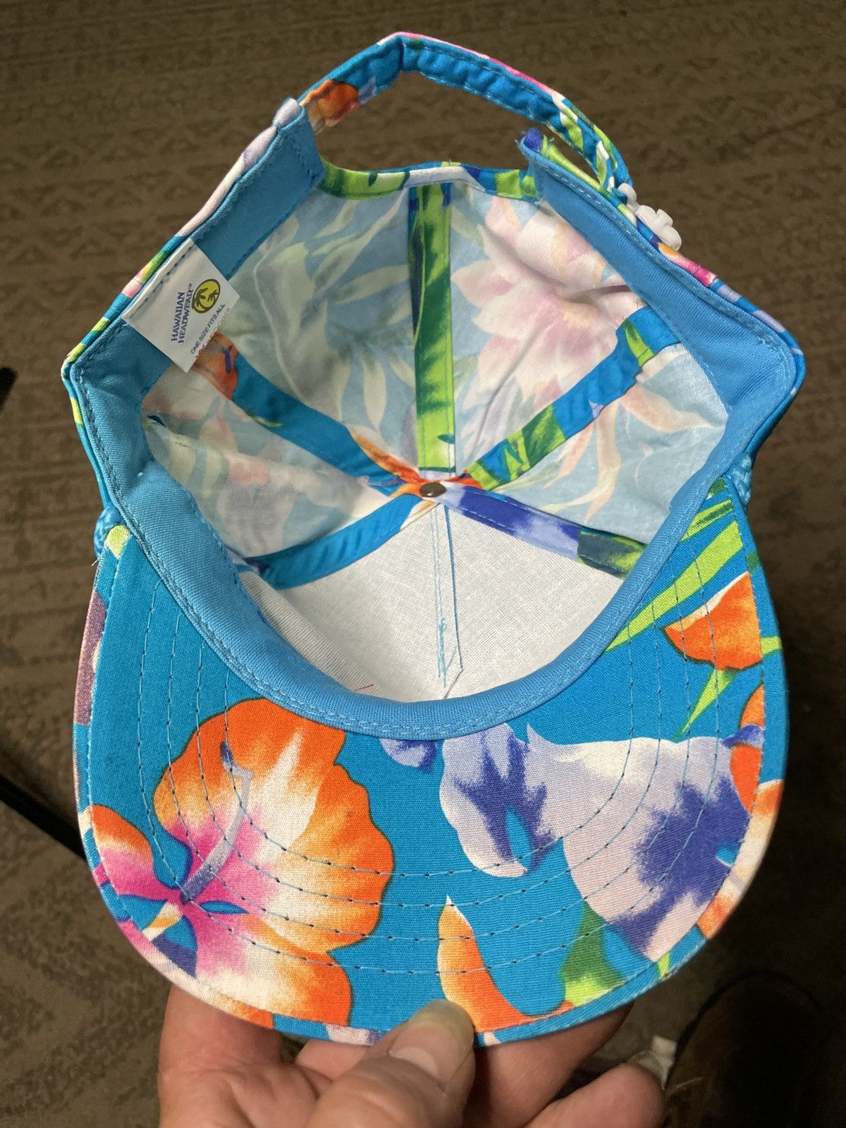 Vintage × Yupong Vintage Kauai Cord Hat Cap Hawaii Floral Strapback yupoong Size ONE SIZE - 10 Thumbnail