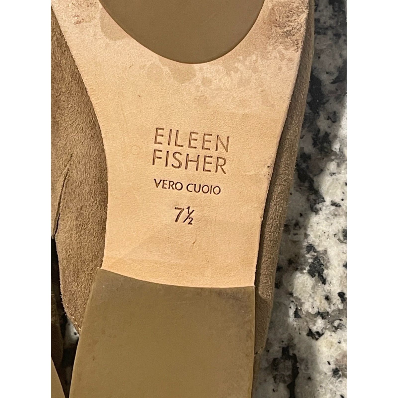 Eileen Fisher EILEEN FISHER Sylvia Suede Mule Clog Block Heels Brown Women Size 7.5 Size US 7.5 / IT 37.5 - 6 Thumbnail