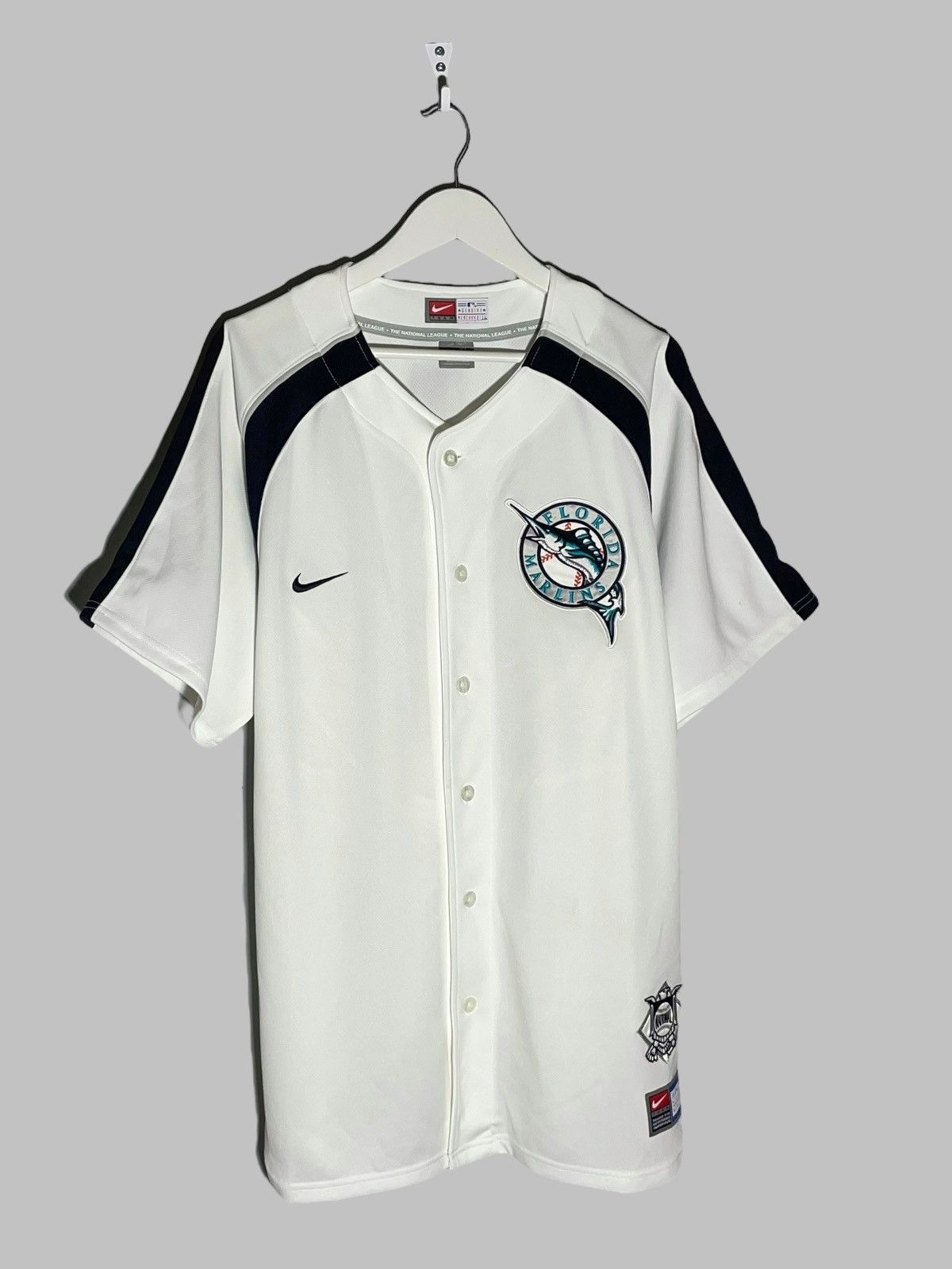 Nike × Vintage Florida Marlins MLB Baseball Vintage Nike Y2k Button Shirt Size US XL / EU 56 / 4 - 2 Thumbnail
