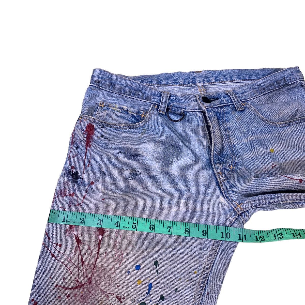 Number (N)ine × Takahiromiyashita The Soloist. SS06 Number Nine Painted D-Ring Crying Heart Pain Denim Size US 32 / EU 48 - 22 Thumbnail