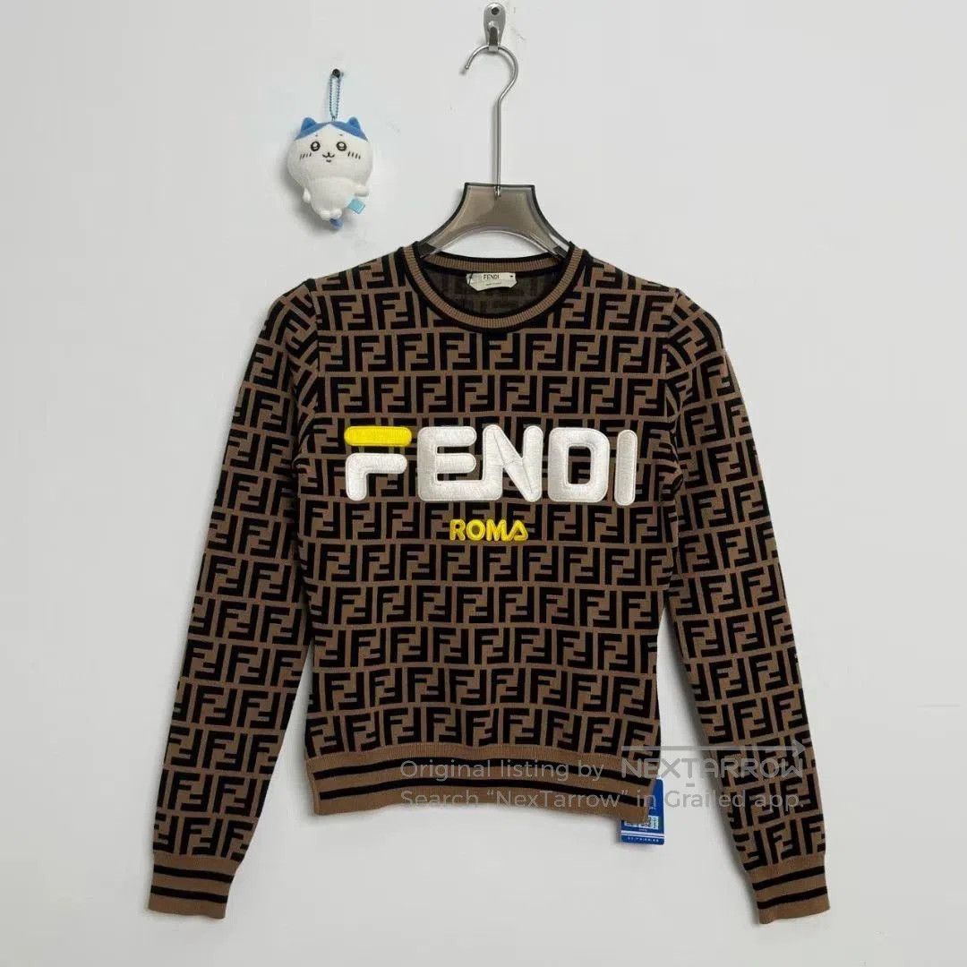 Fendi Fendi Logo Monogram Knit Sweater. Size US M / EU 48-50 / 2 - 1 Thumbnail