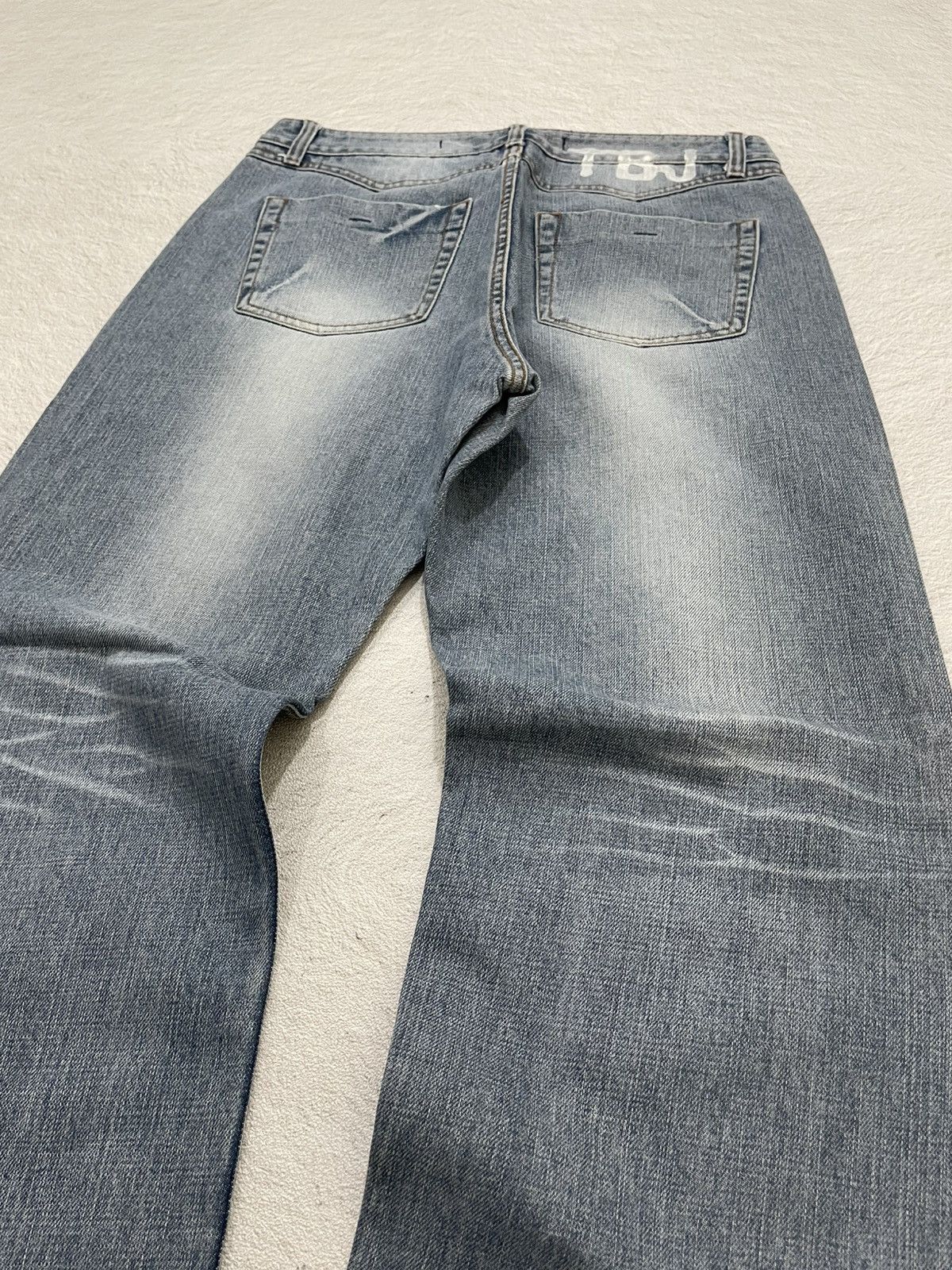 Japanese Brand 2000s TBJ Vintage Stone Wash Denim Y2K Size US 31 - 7 Thumbnail