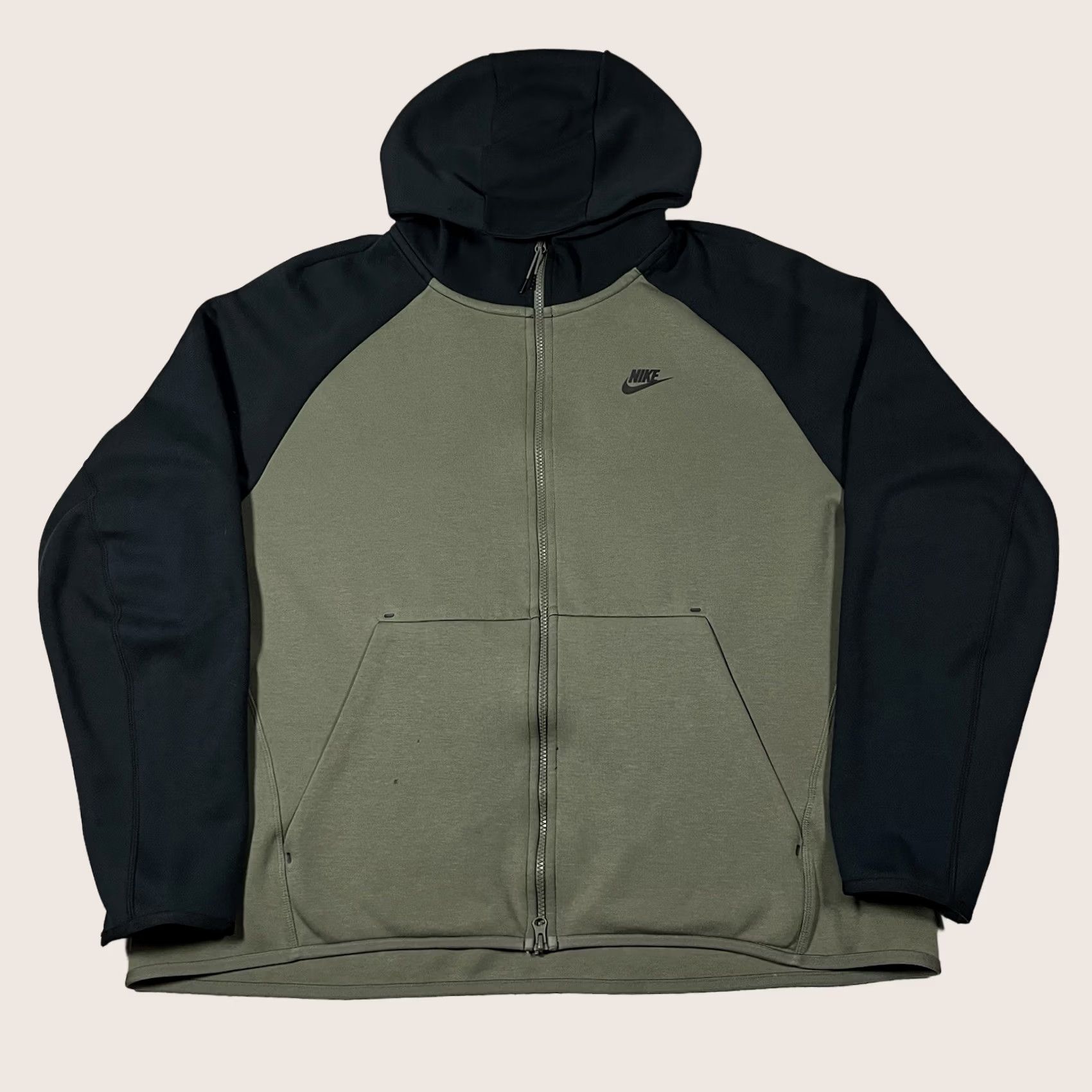 Nike Nike Tech Hoodie Mens 2XL Green Full Zip Jacket Pockets Fleece Sportswear Hip Hop Athletic Size US XXL / EU 58 / 5 - 1 Thumbnail