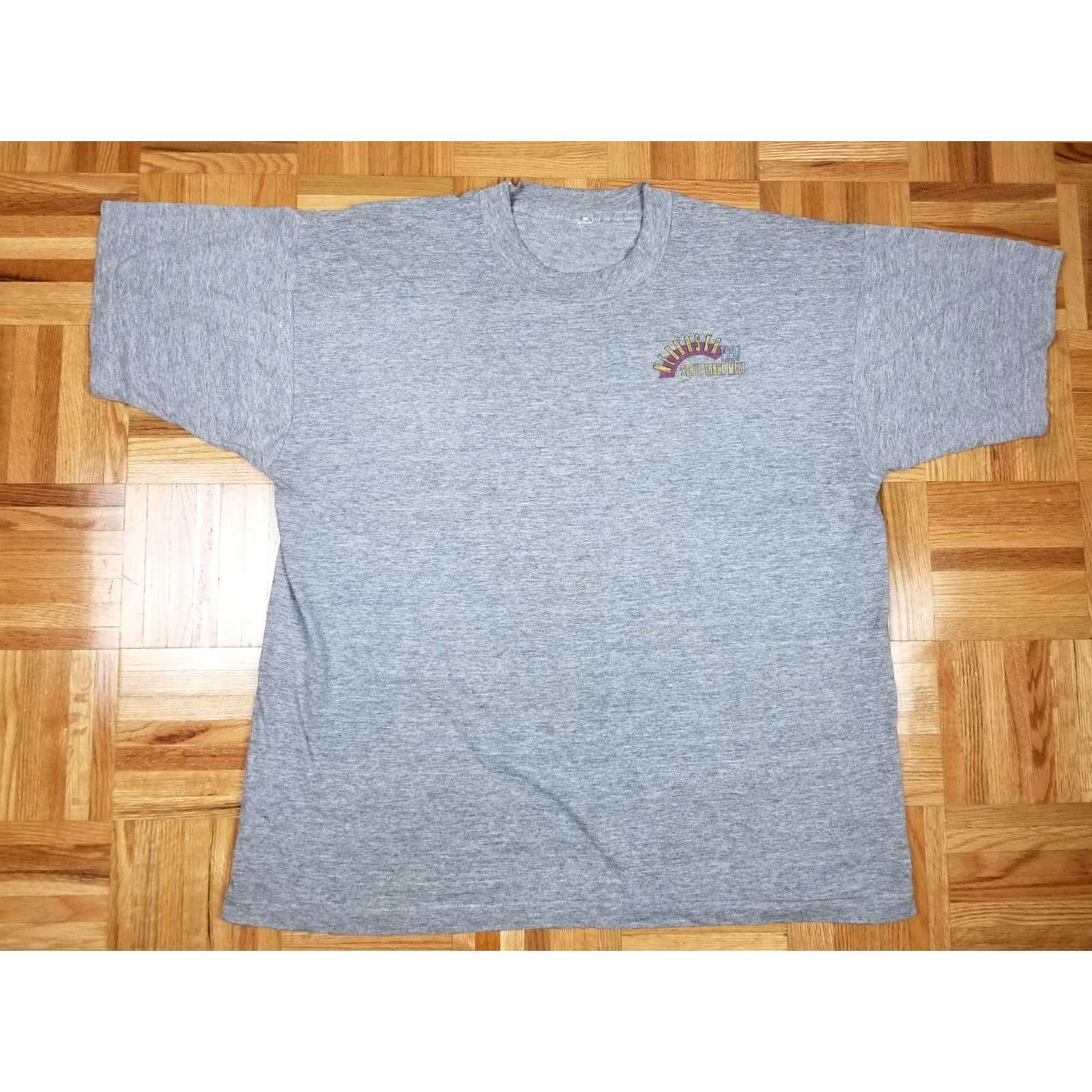 Vintage VINTAGE 1997 NEBRASKA STATE TRACK MEET GRAY T-SHIRT SZ XLARGE PAPER THIN 50/50 Size US XL / EU 56 / 4 - 2 Thumbnail