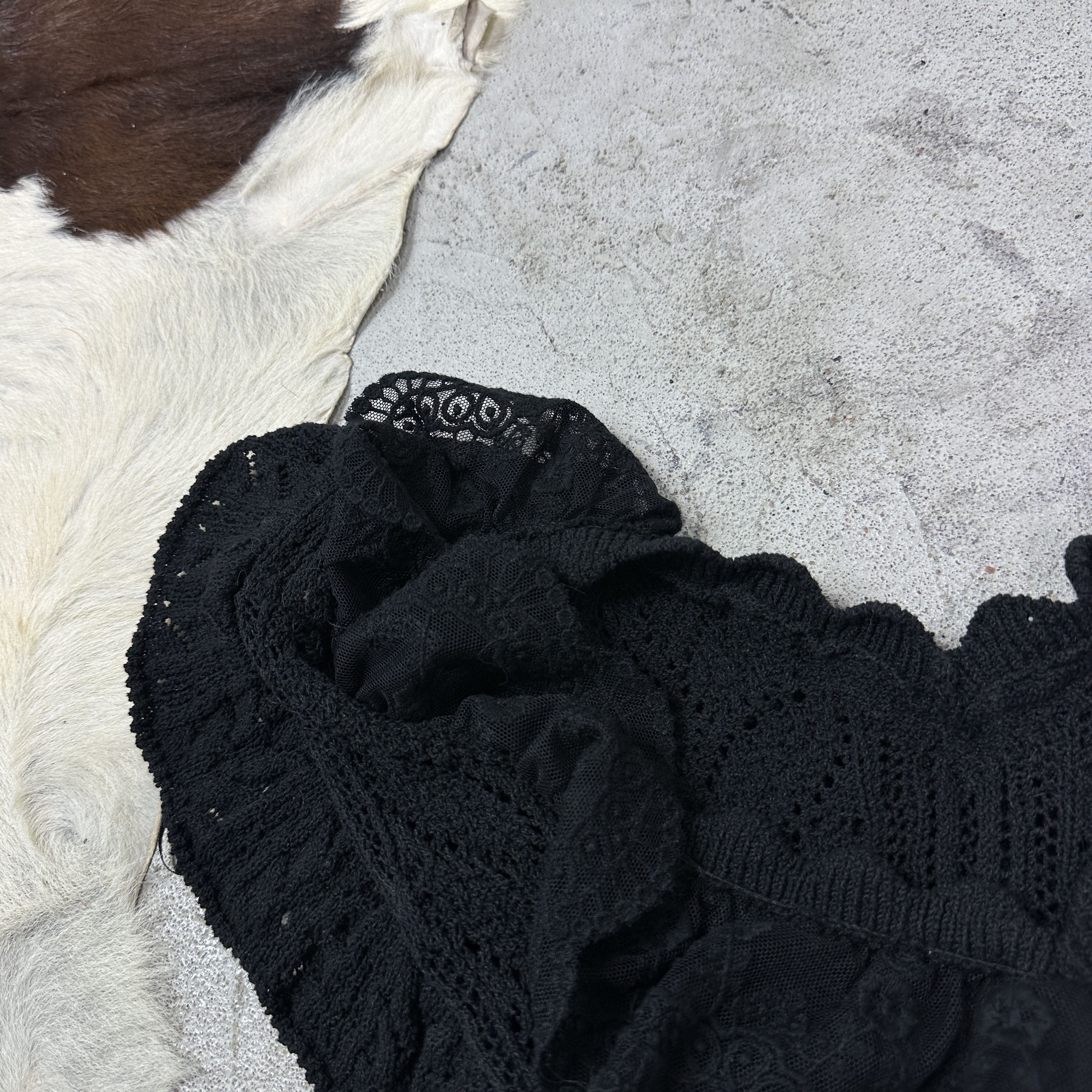 Vintage Vintage Avant Garde Grunge Opium Crochet Top Y2K Size S / US 4 / IT 40 - 3 Thumbnail