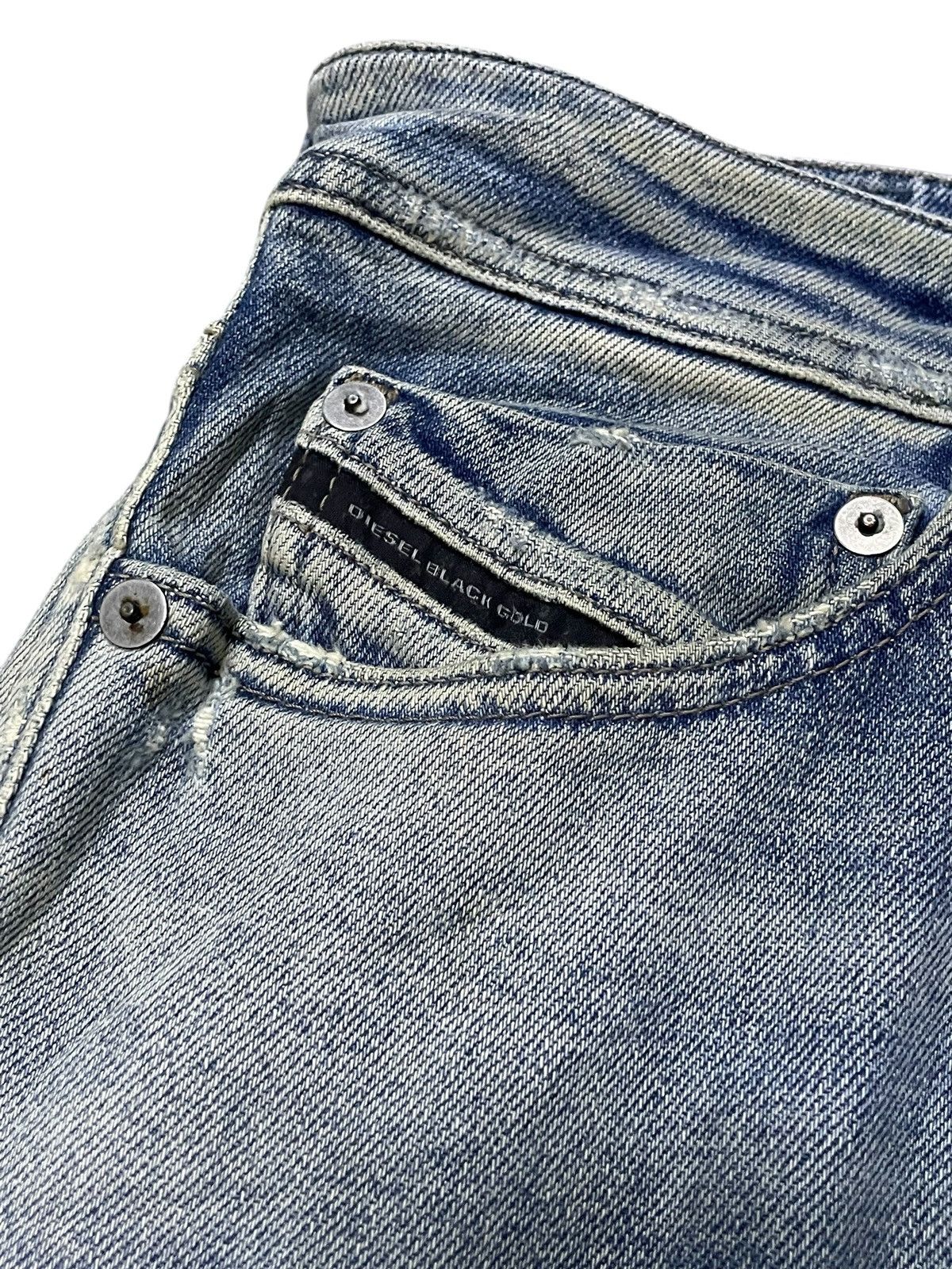Diesel × Diesel Black Gold Diesel Black Gold Stacked Distressed Heavy Stitched Jeans Size US 34 / EU 50 - 10 Thumbnail