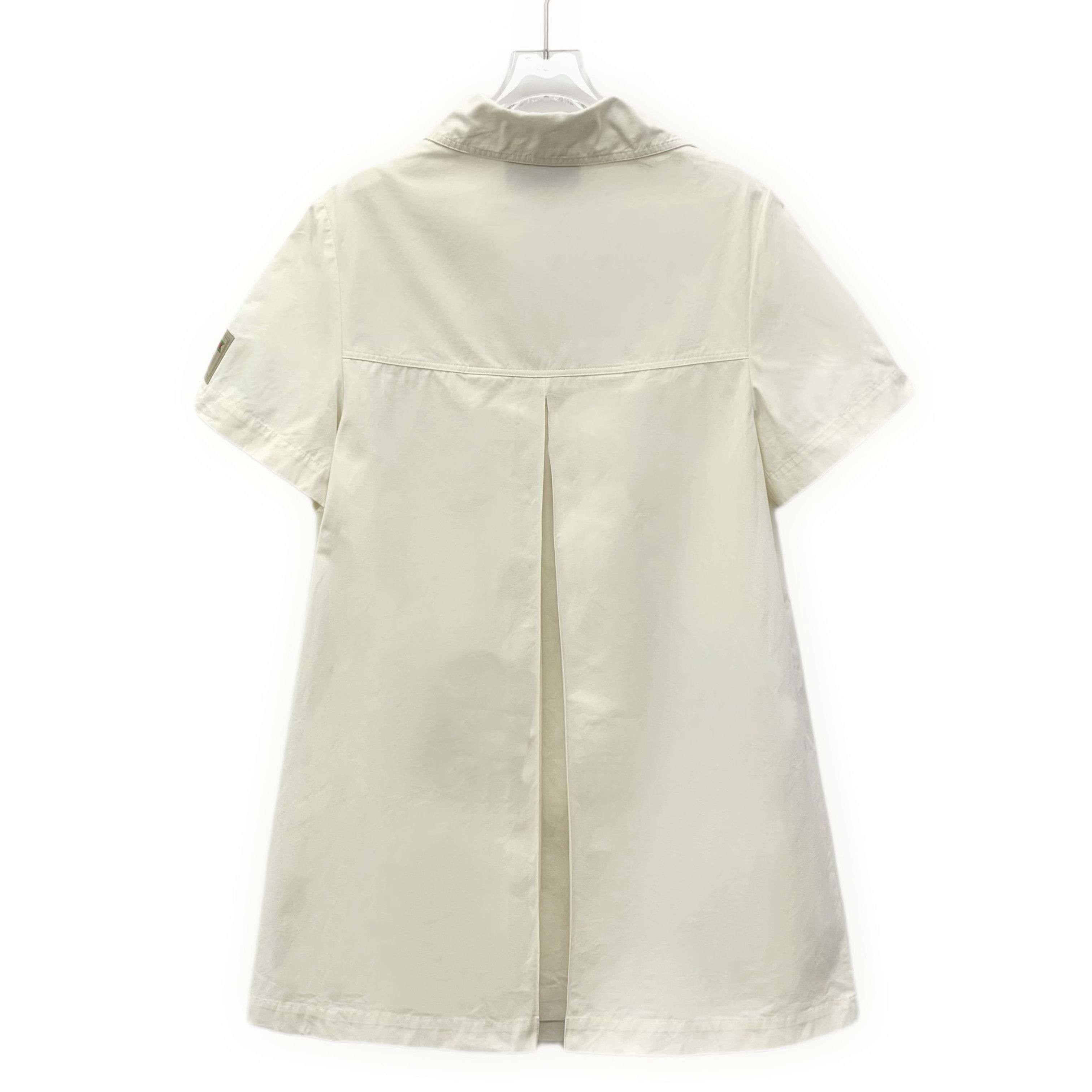 Gucci Gucci Cream Pocket Stripe Cotton Dress XS Size XS / US 0-2 / IT 36-38 - 9 Thumbnail