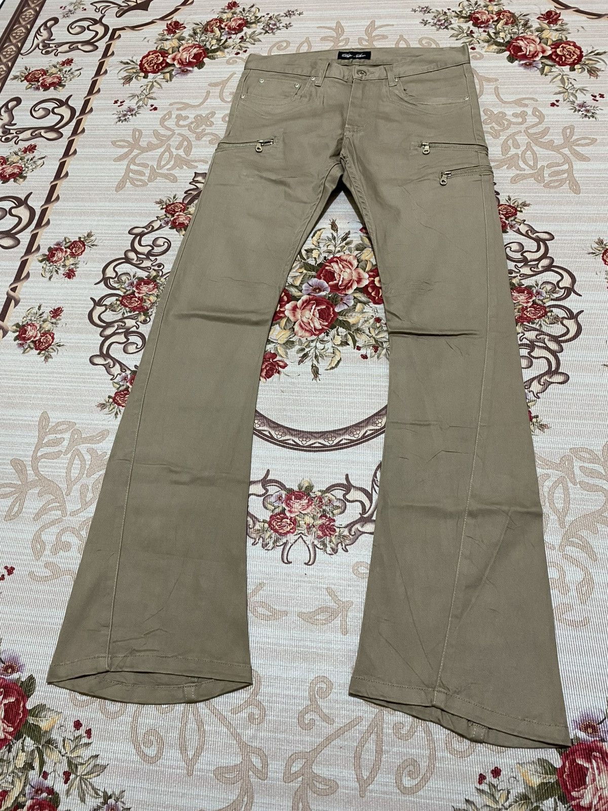 Japanese Brand Y2K Bike + Star Multipocket Flare Pants Size US 32 / EU 48 - 2 Thumbnail