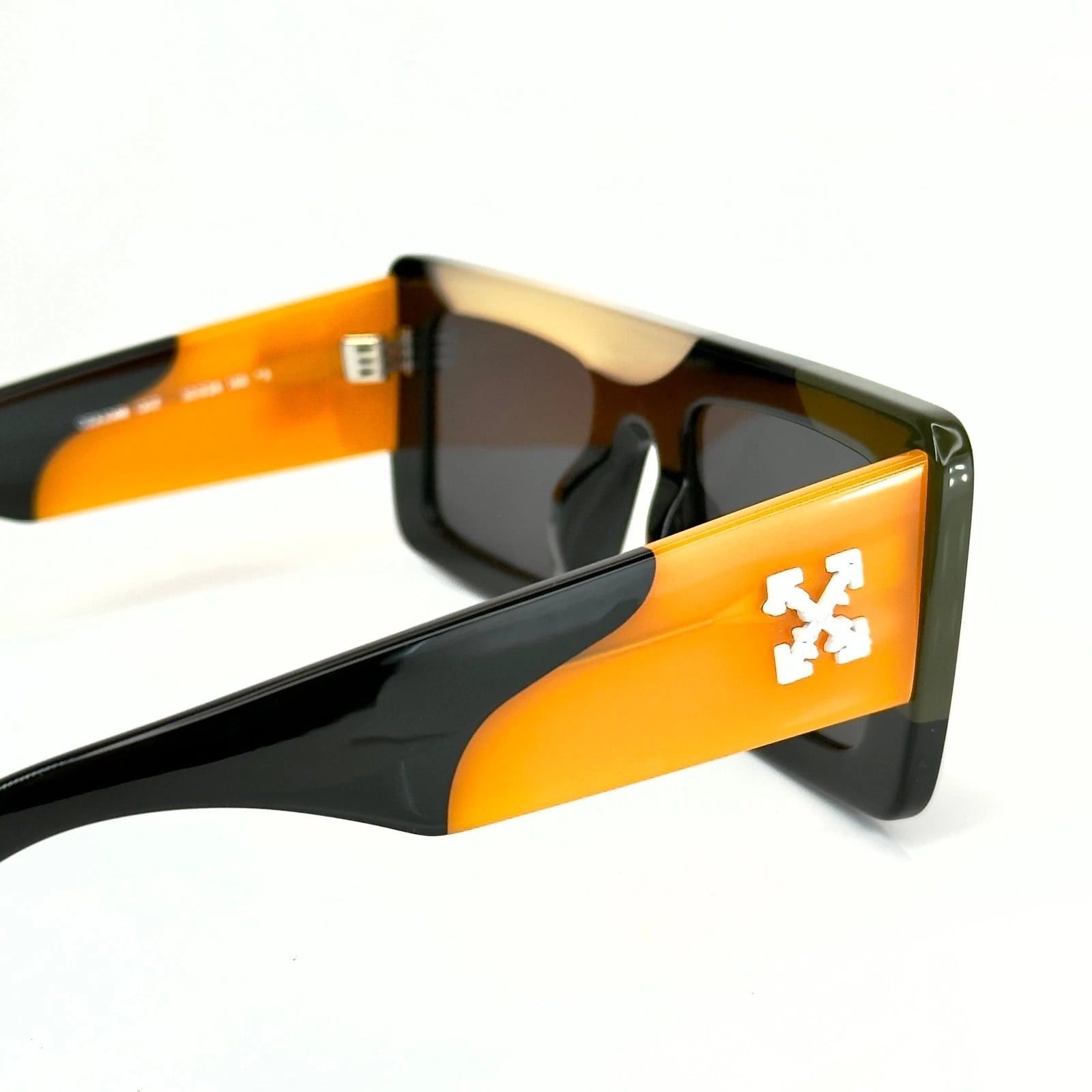 Off-White OFF-WHITE 069 OERI069 Black Orange Wave SEATTLE Sunglasses Size ONE SIZE - 3 Thumbnail