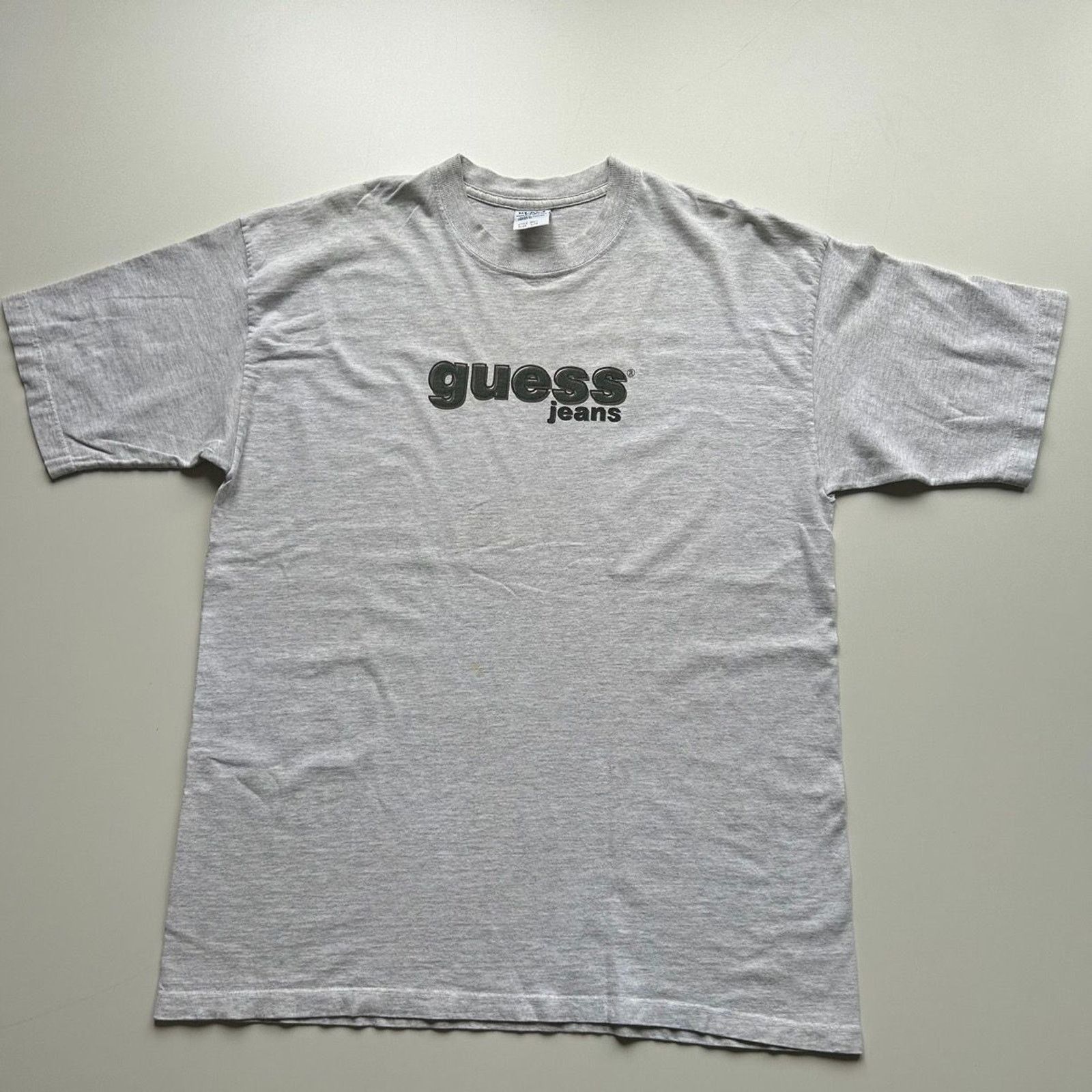 Guess Vintage 90s Guess Jeans Spell Out T Shirt Large Rare Gray Size US L / EU 52-54 / 3 - 1 Thumbnail