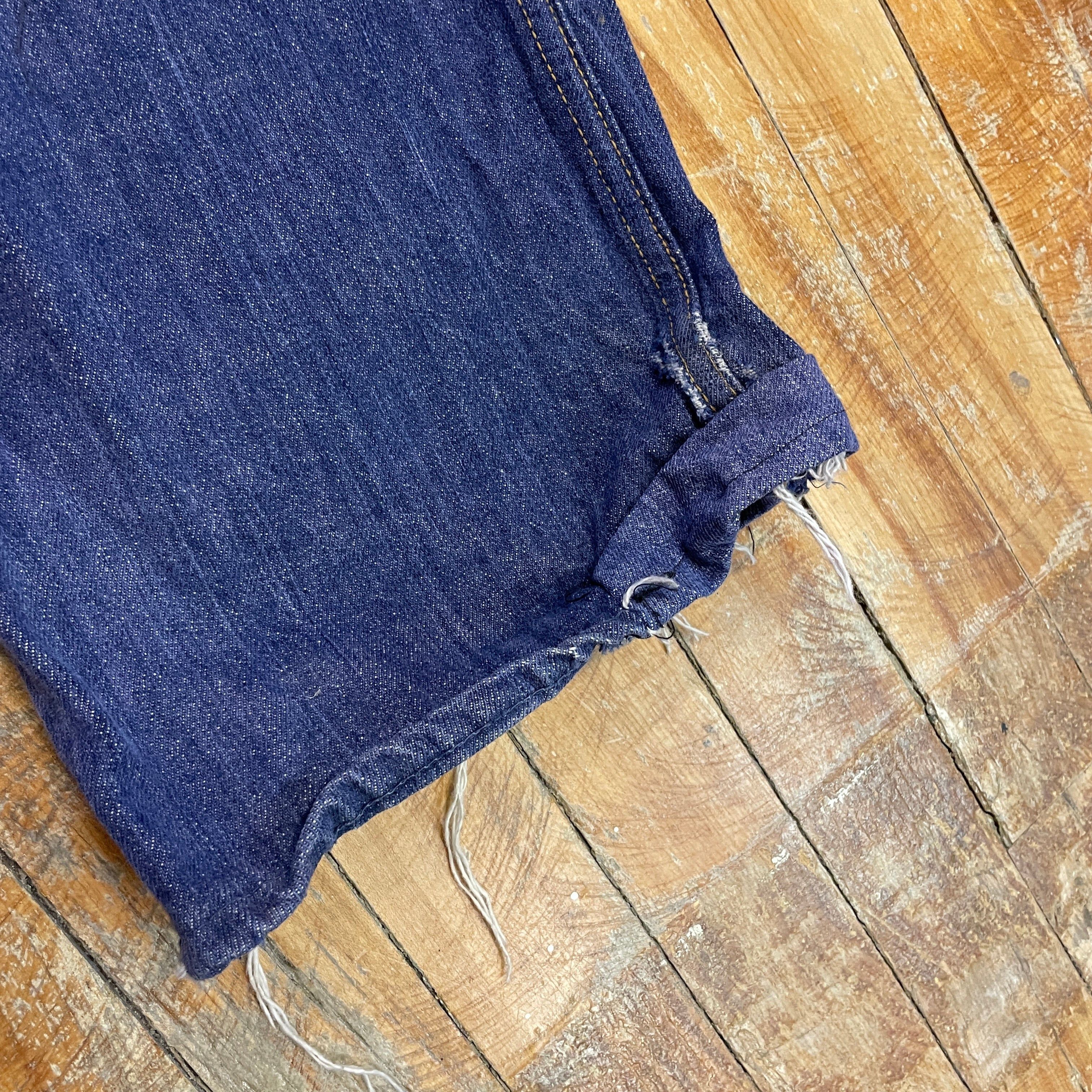 Other Vintage Mended Indigo Denim Boot Cut Jeans 28" Waist Size 28" / US 6 / IT 42 - 6 Thumbnail