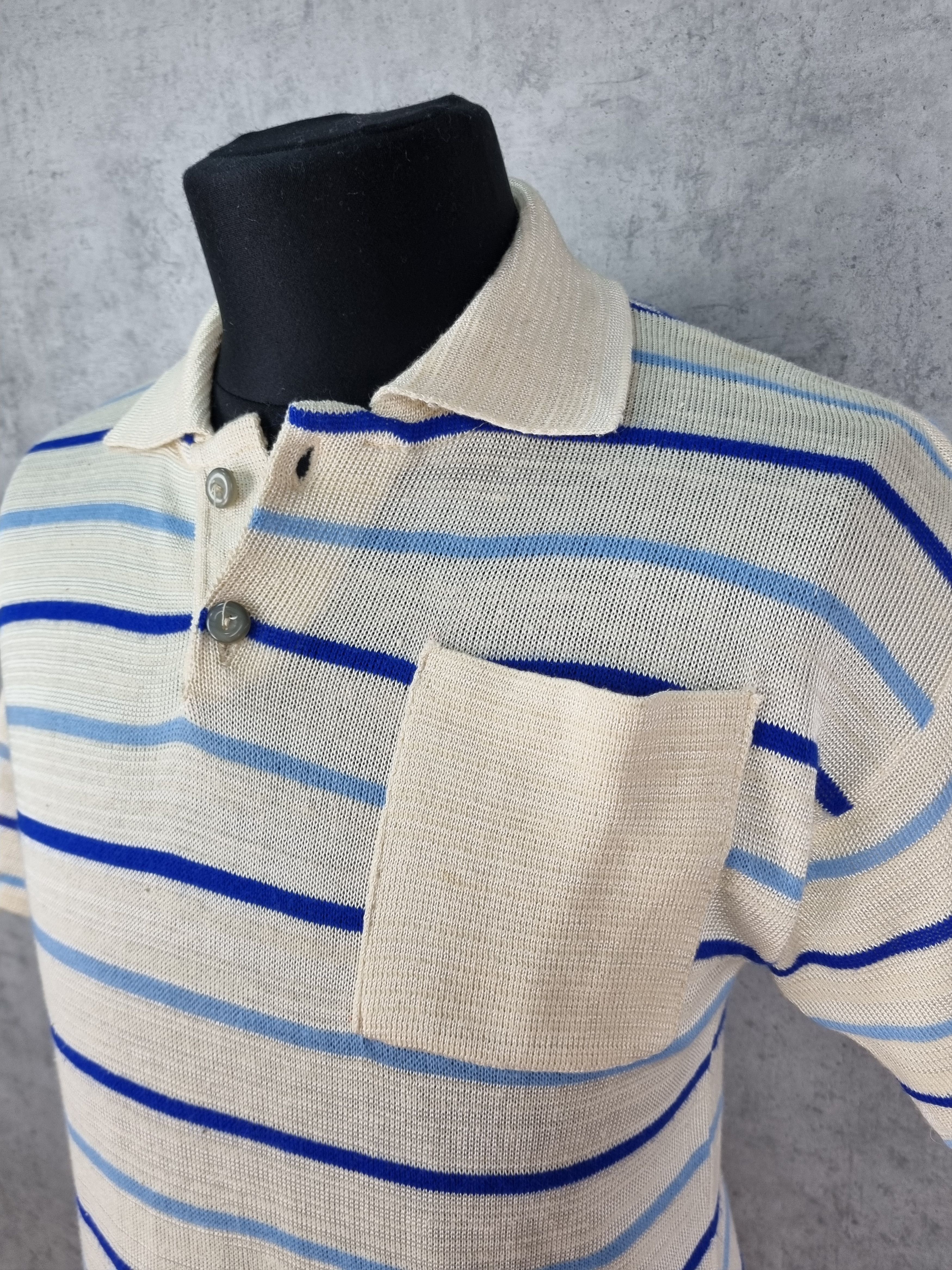 Vintage 90s Rare Knitted Vintage Polo Size US M / EU 48-50 / 2 - 2 Thumbnail