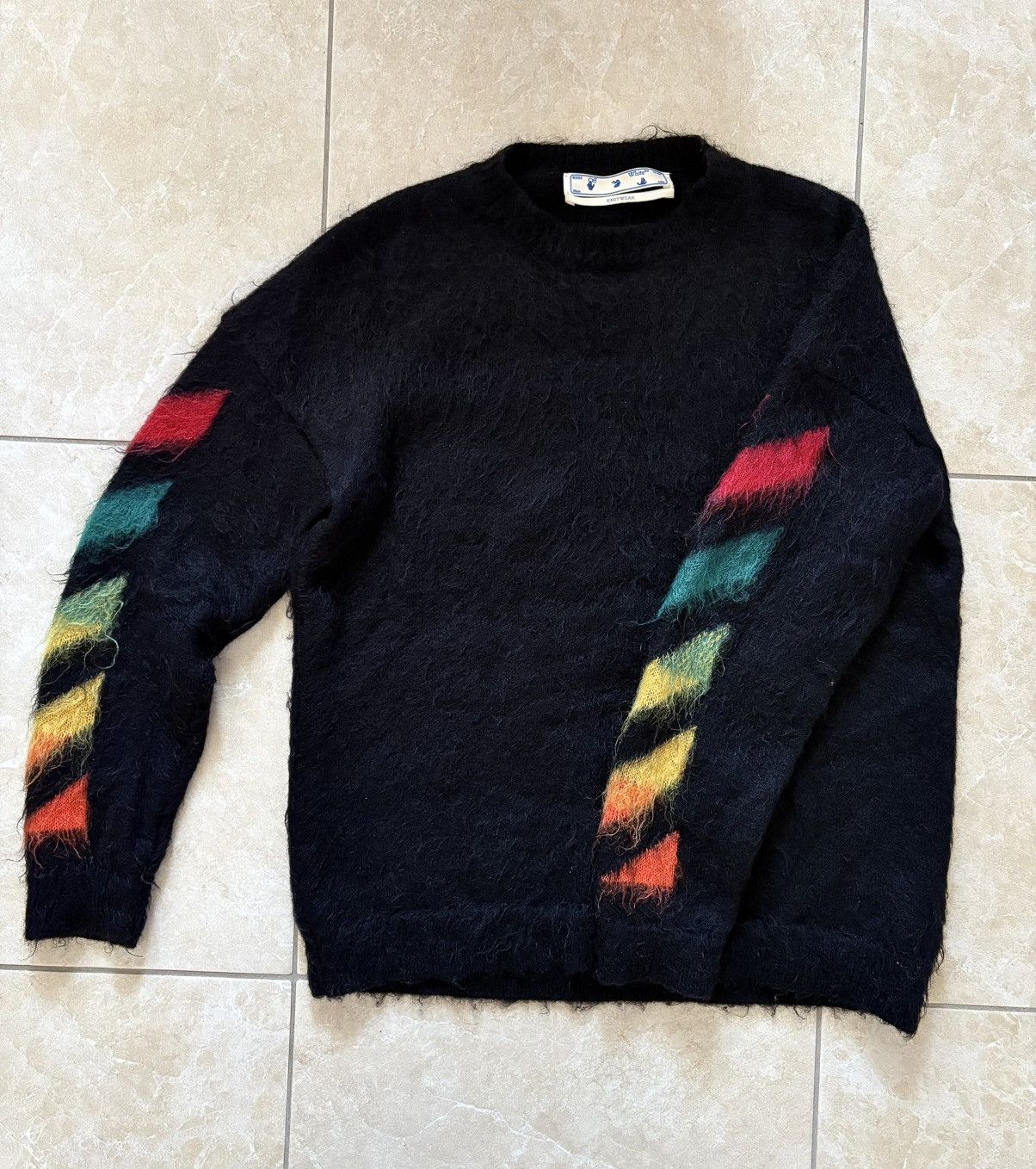 Off-White off white Mohair diag brushed knitwear Size US M / EU 48-50 / 2 - 1 Thumbnail