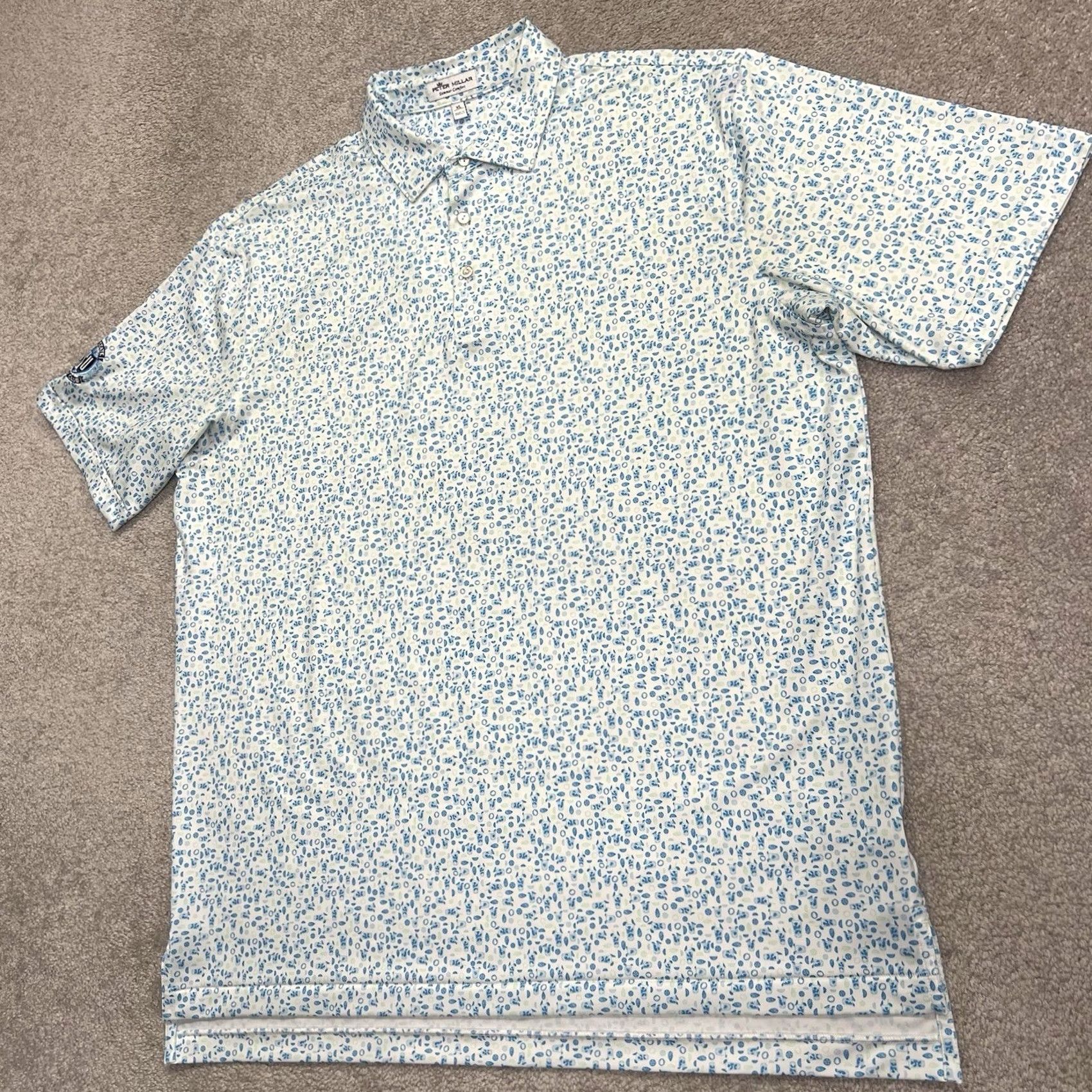 Peter Millar Peter Millar Summer Comfort Polo Shirt Men XL Blue All Over Drinks Embroidered OSU Golf Club Size US XL / EU 56 / 4 - 6 Thumbnail