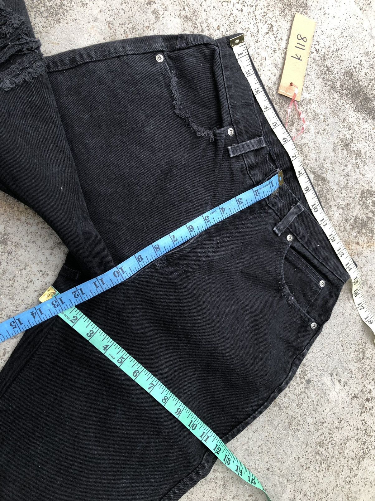 Harley Davidson VINTAGE HARLEY DAVIDSON DISTRESSED DENIM Size US 29 - 11 Thumbnail