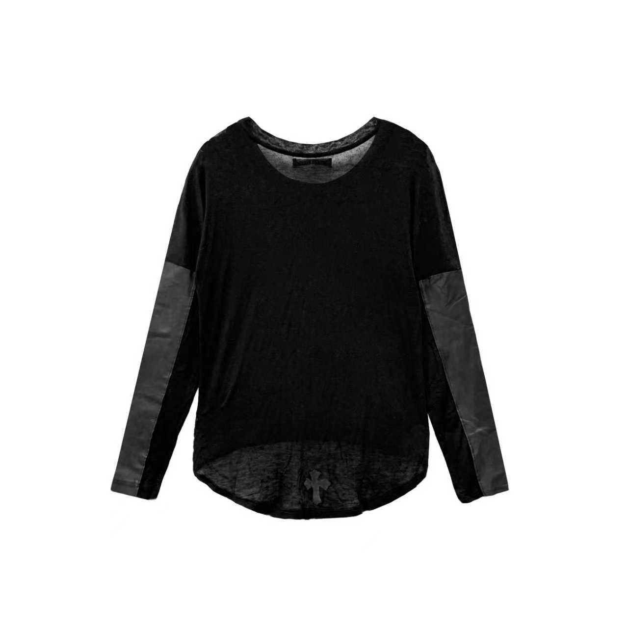 Chrome Hearts Chrome Hearts Leather Cross Black Long Sleeve T-shirt Tee Size S / US 4 / IT 40 - 2 Thumbnail