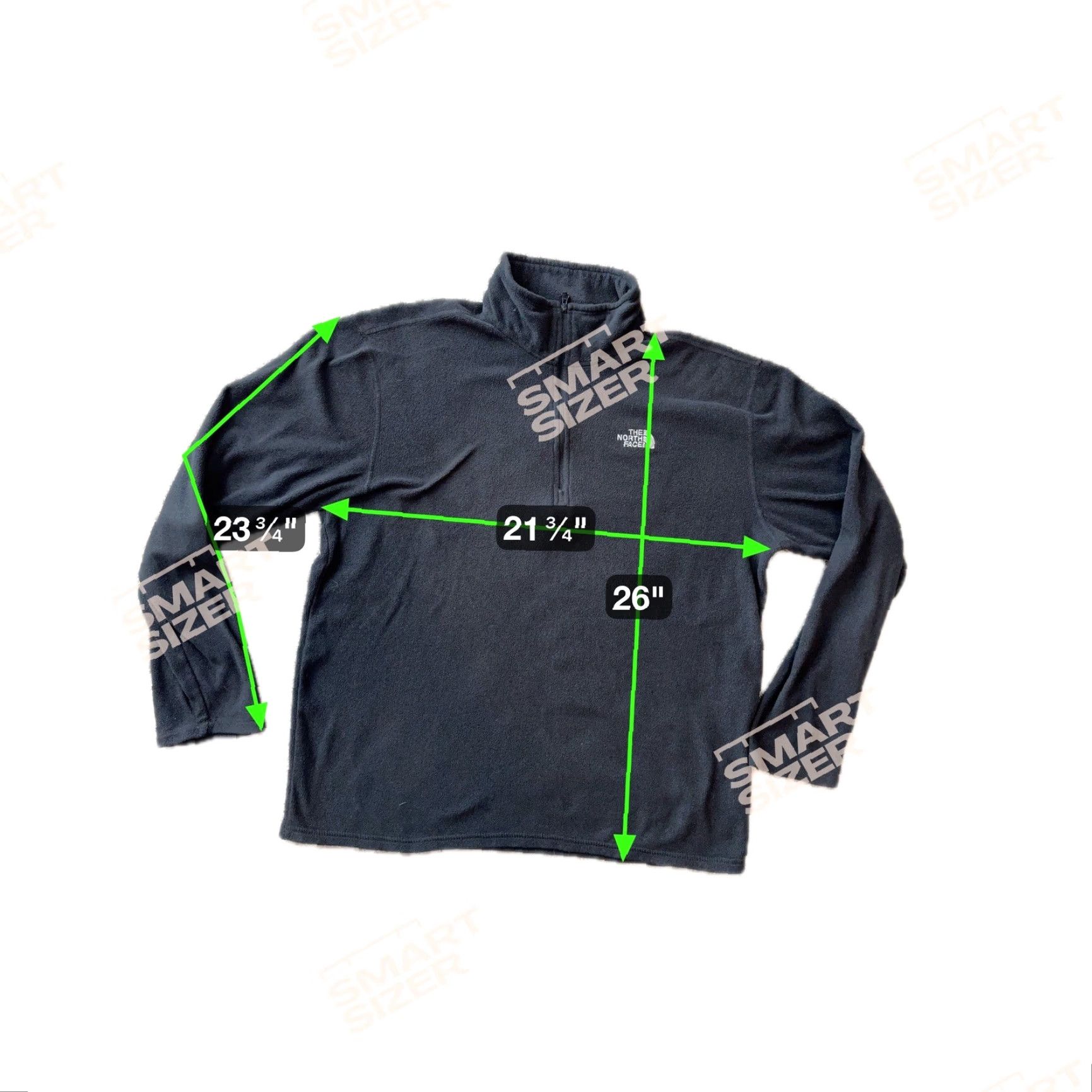 The North Face The North Face Mens Fleece 1/4 Zip Pullover Sweatshirt Medium Base Layer Black Size US M / EU 48-50 / 2 - 2 Thumbnail