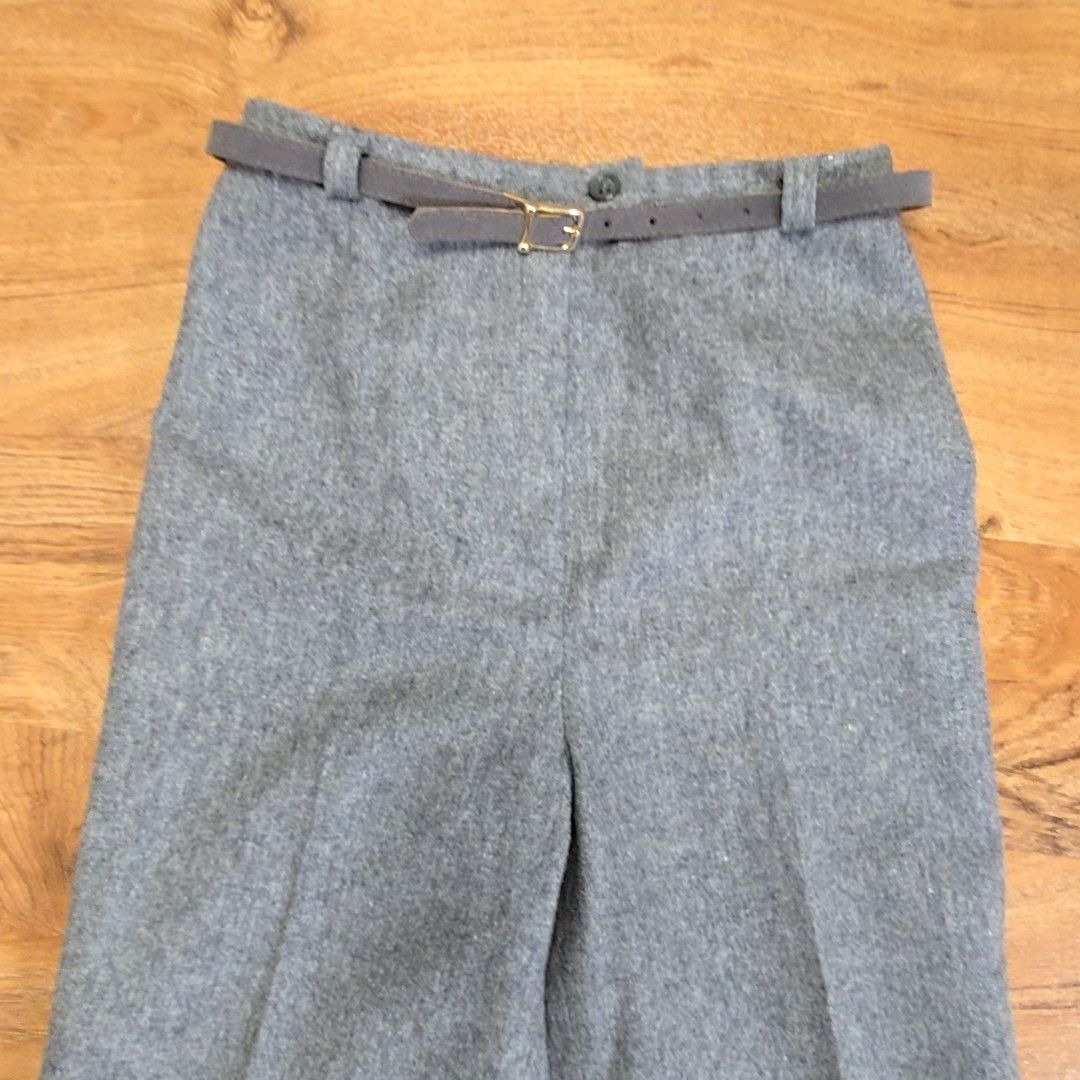 Vintage Vintage Wool Trousers Gray Womens 2 Juniors 7/8 Pants Size 26" / US 2 / IT 38 - 4 Thumbnail