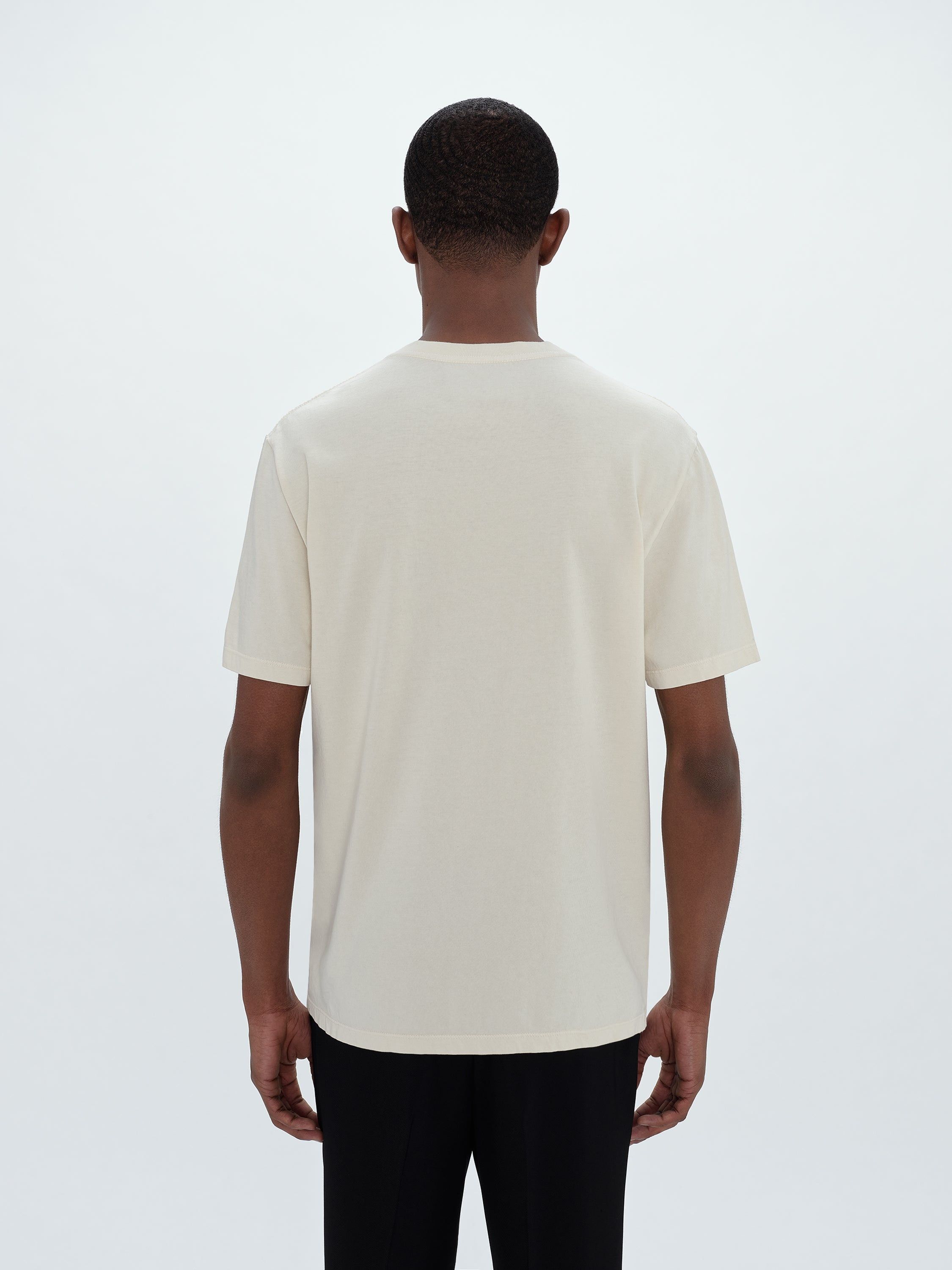 Amiri o1w1db10125 Logo Short Sleeve T-Shirt in Off White Size US L / EU 52-54 / 3 - 4 Thumbnail