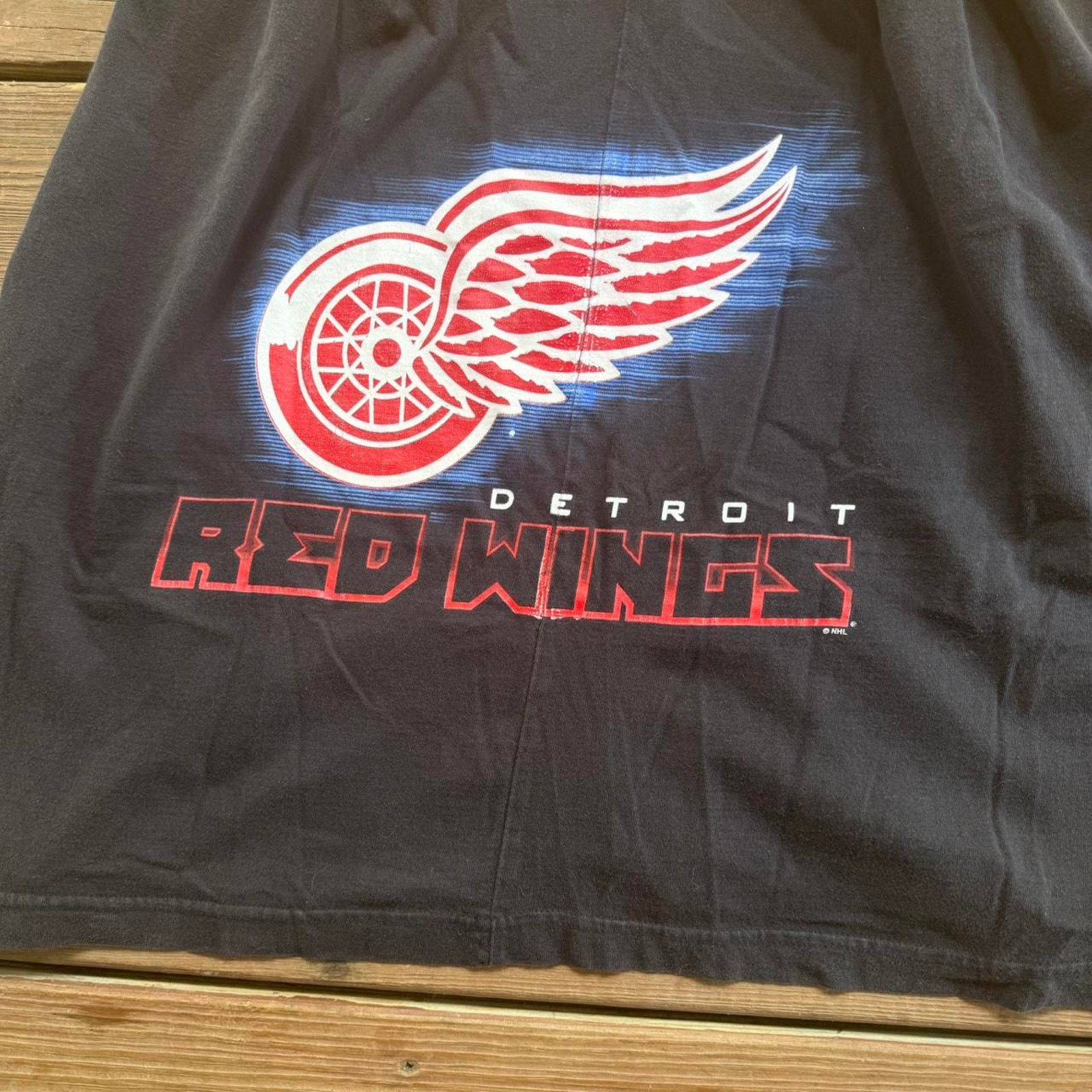 NHL × Pro Edge × Vintage Vintage Detroit Red Wings NHL Hockey wrap around Tee Size US XL / EU 56 / 4 - 3 Thumbnail