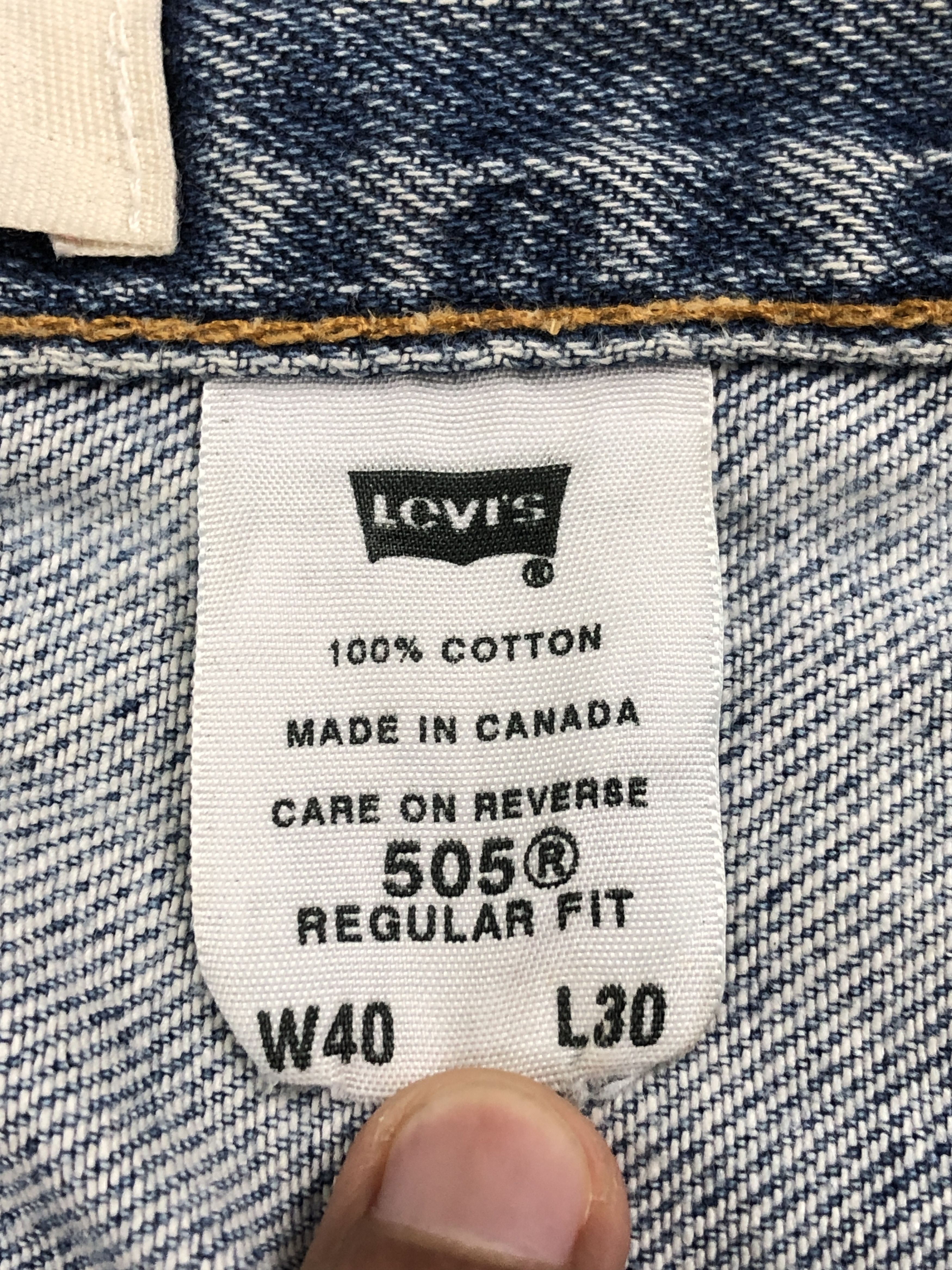 Levi's Vintage Levis 505 Faded Blue Jeans DP2478 Size US 39 - 6 Thumbnail