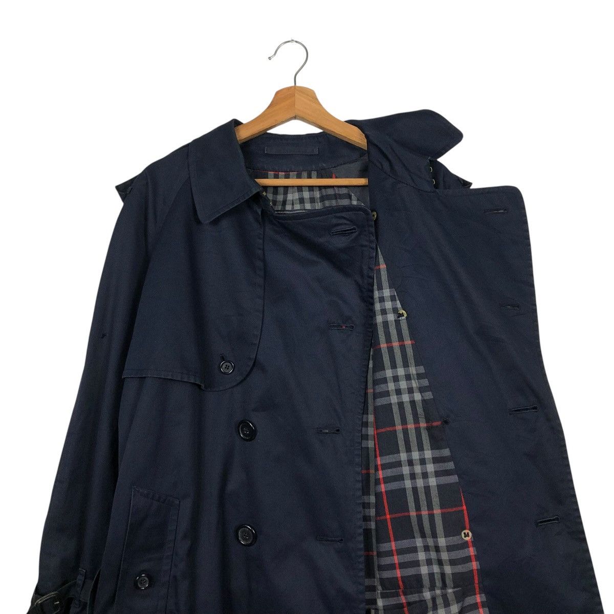 Burberry 🔥VINTAGE BURBERRYS MADE IN ENGLAND TRENCH COAT NOVA CHECK Size US M / EU 48-50 / 2 - 14 Thumbnail