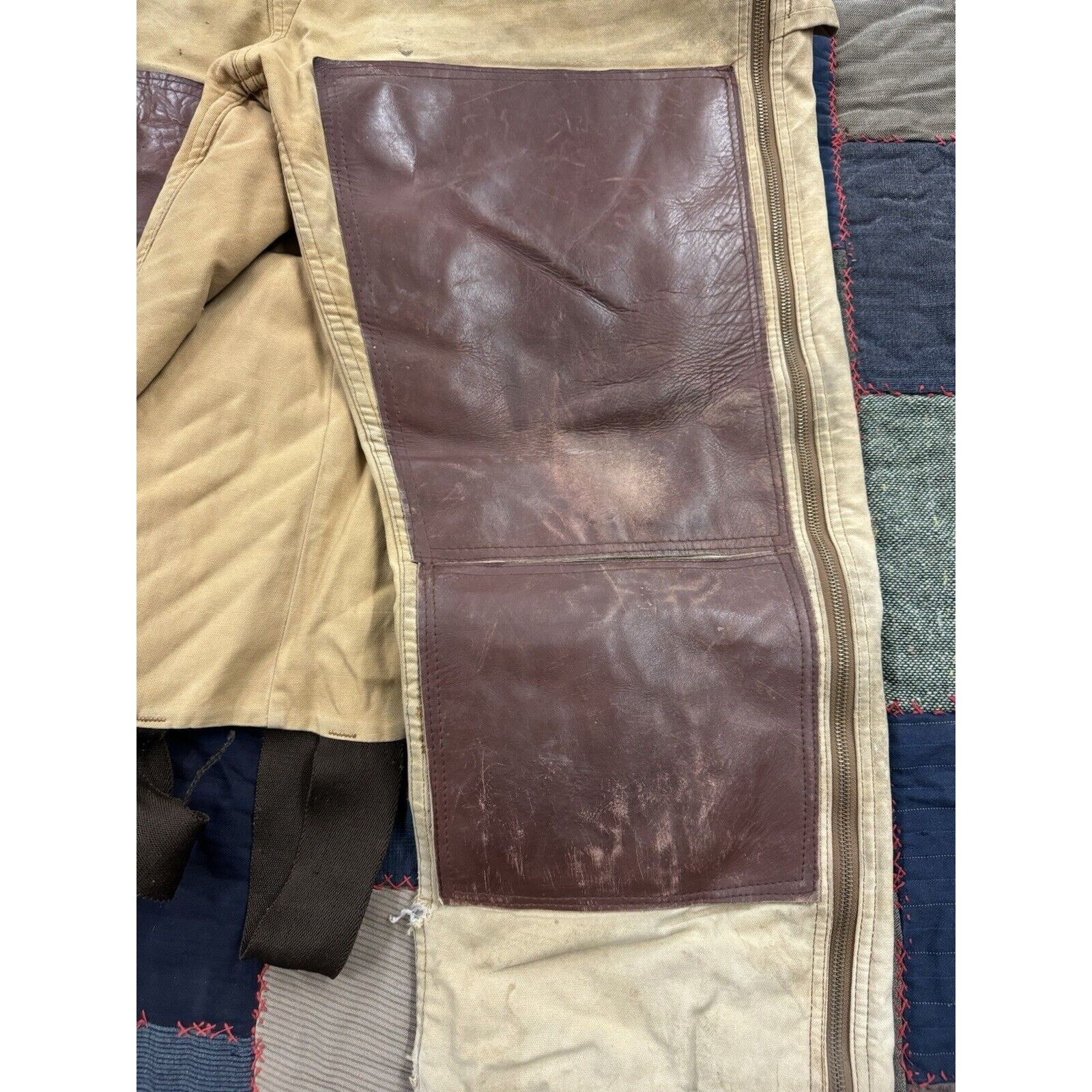 Oshkosh Vintage 60s Talon Oshkosh Bib Leather Double Knees W44 X L30 Size US 44 / EU 60 - 13 Thumbnail