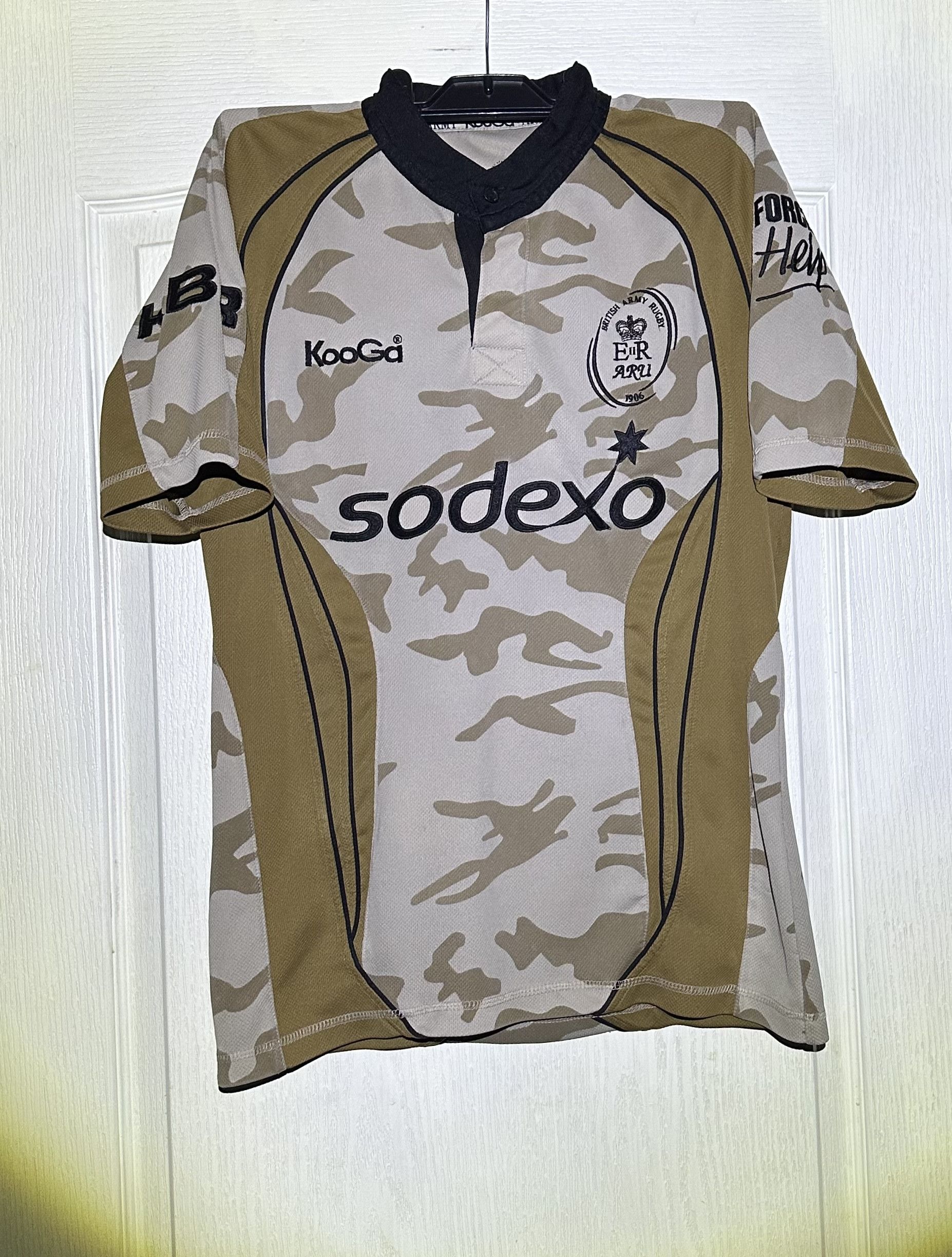Vintage Kooga British Army Camouflage Short Sleeve Rugby Size US L / EU 52-54 / 3 - 1 Thumbnail