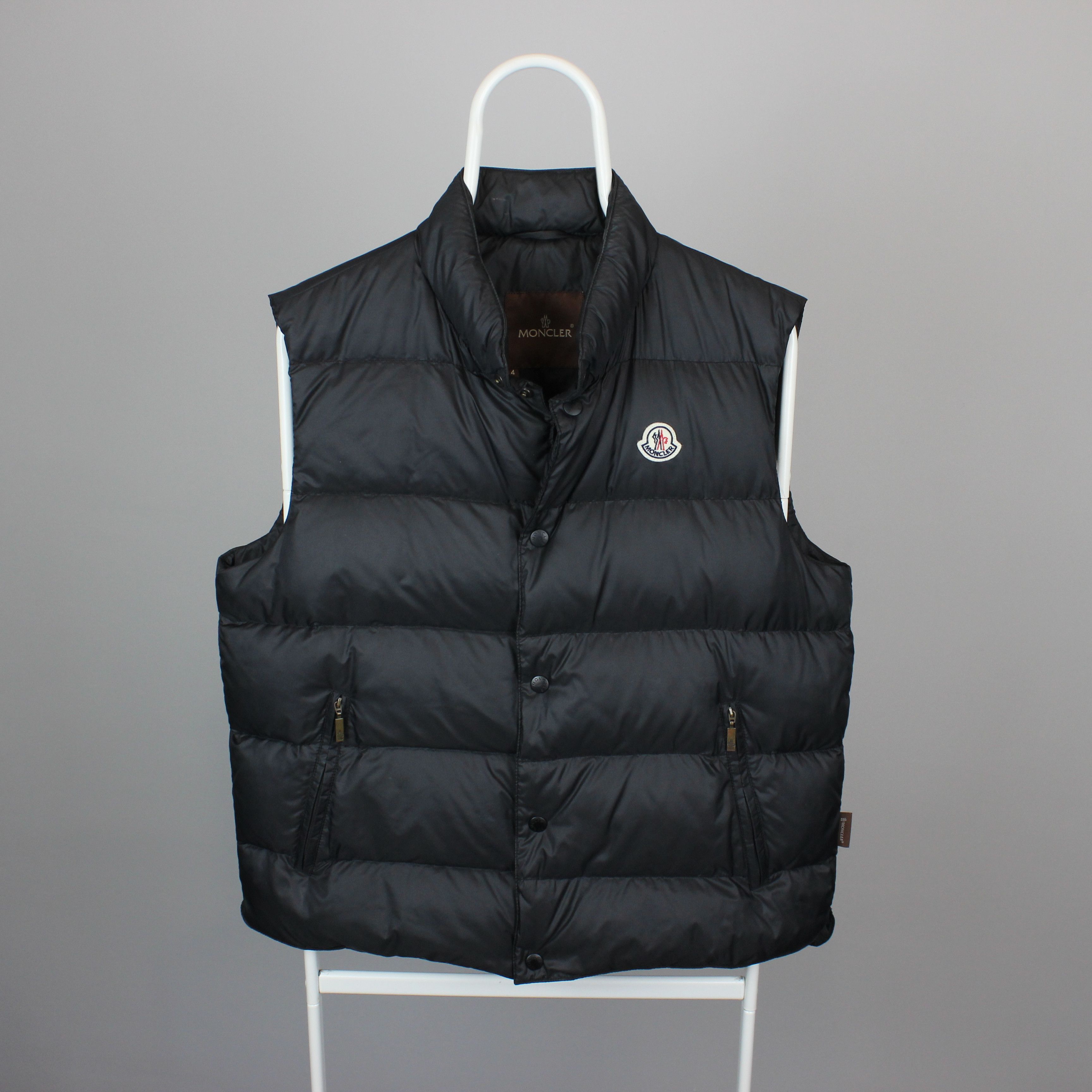 Moncler down vest gilet black M L