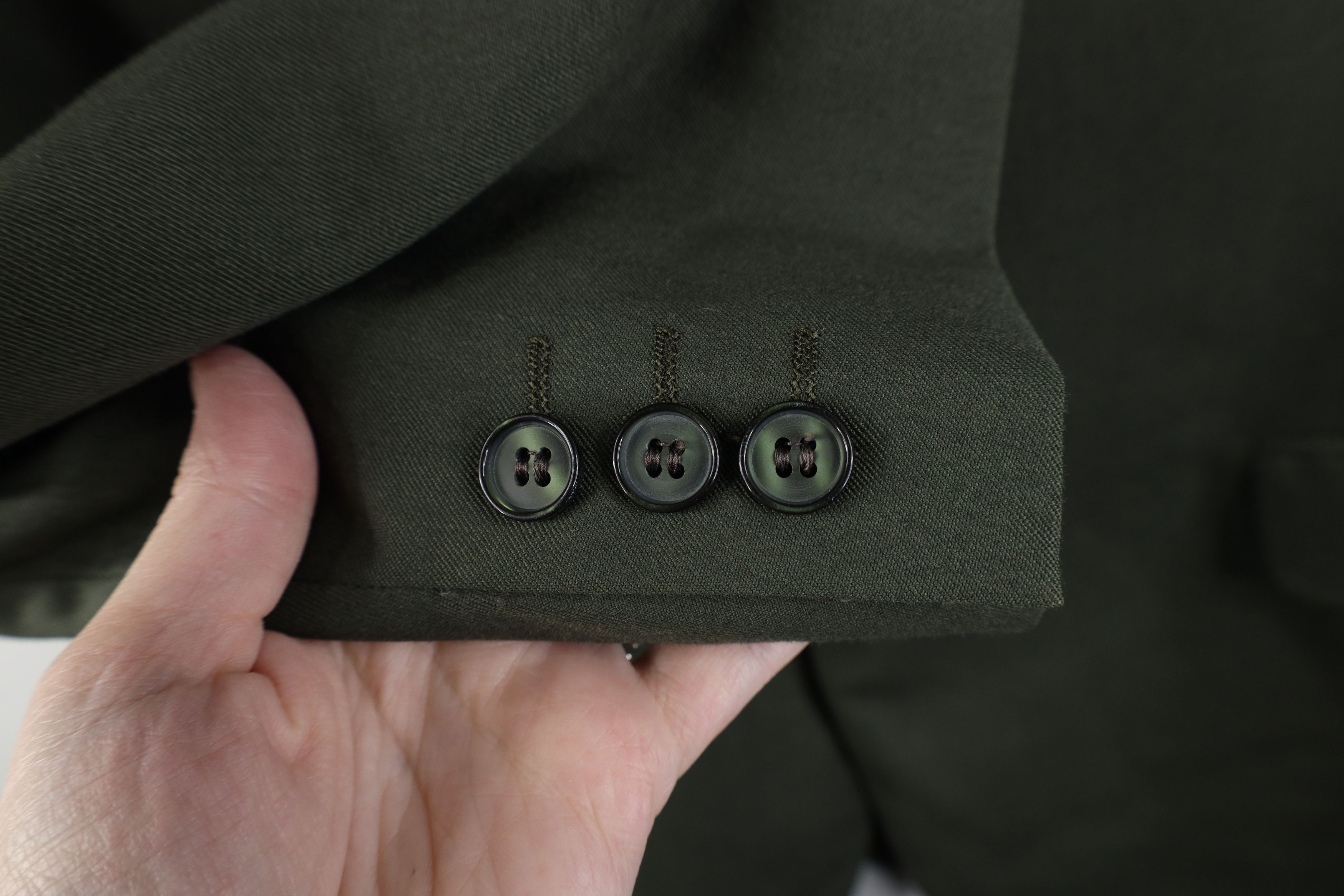 Vintage Vintage 50s Streetwear Button Suit Coat Blazer Jacket Green Size US L / EU 52-54 / 3 - 6 Thumbnail