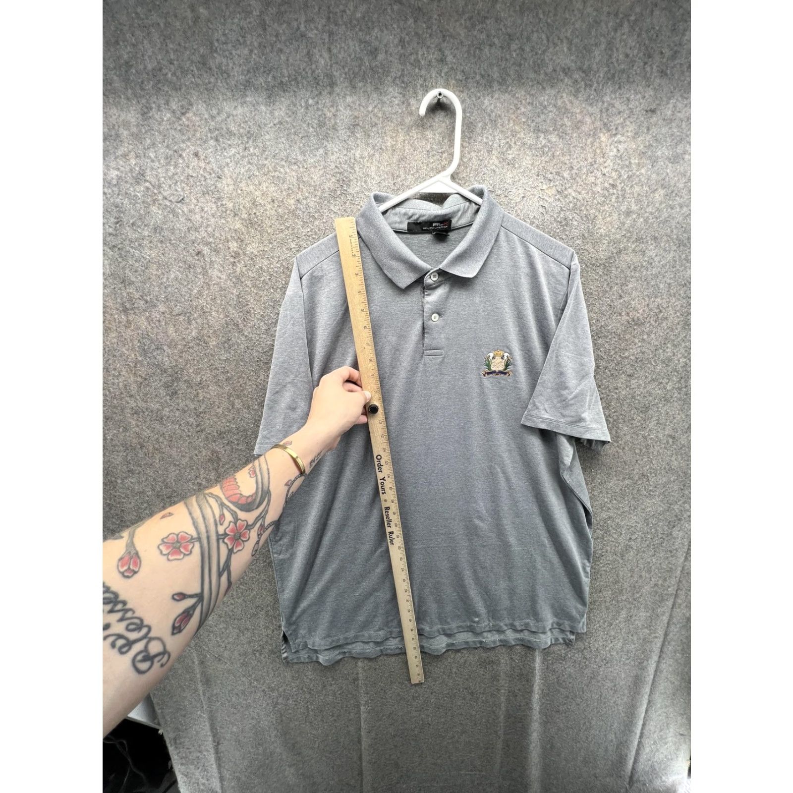 Ralph Lauren RLX Ralph Lauren Polo Shirt Mens XL Gray Golf Performance Club Logo Polo Shirt Mens XL Gray RLX Polo Shirt Size US XL / EU 56 / 4 - 3 Thumbnail