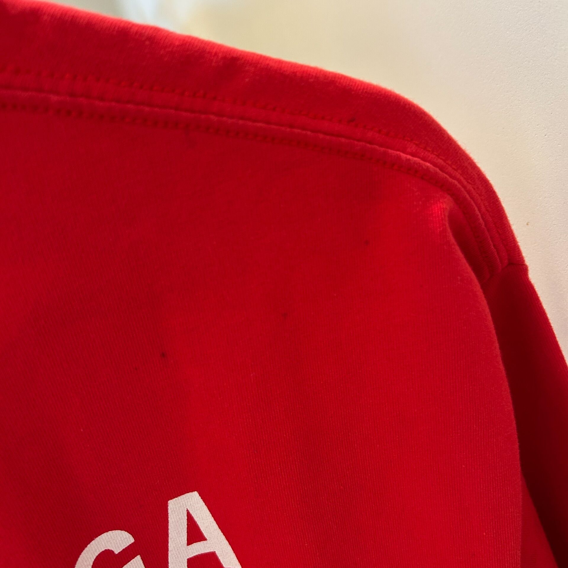 Balenciaga balenciaga red logo short sleeve t-shirt Size US M / EU 48-50 / 2 - 6 Thumbnail