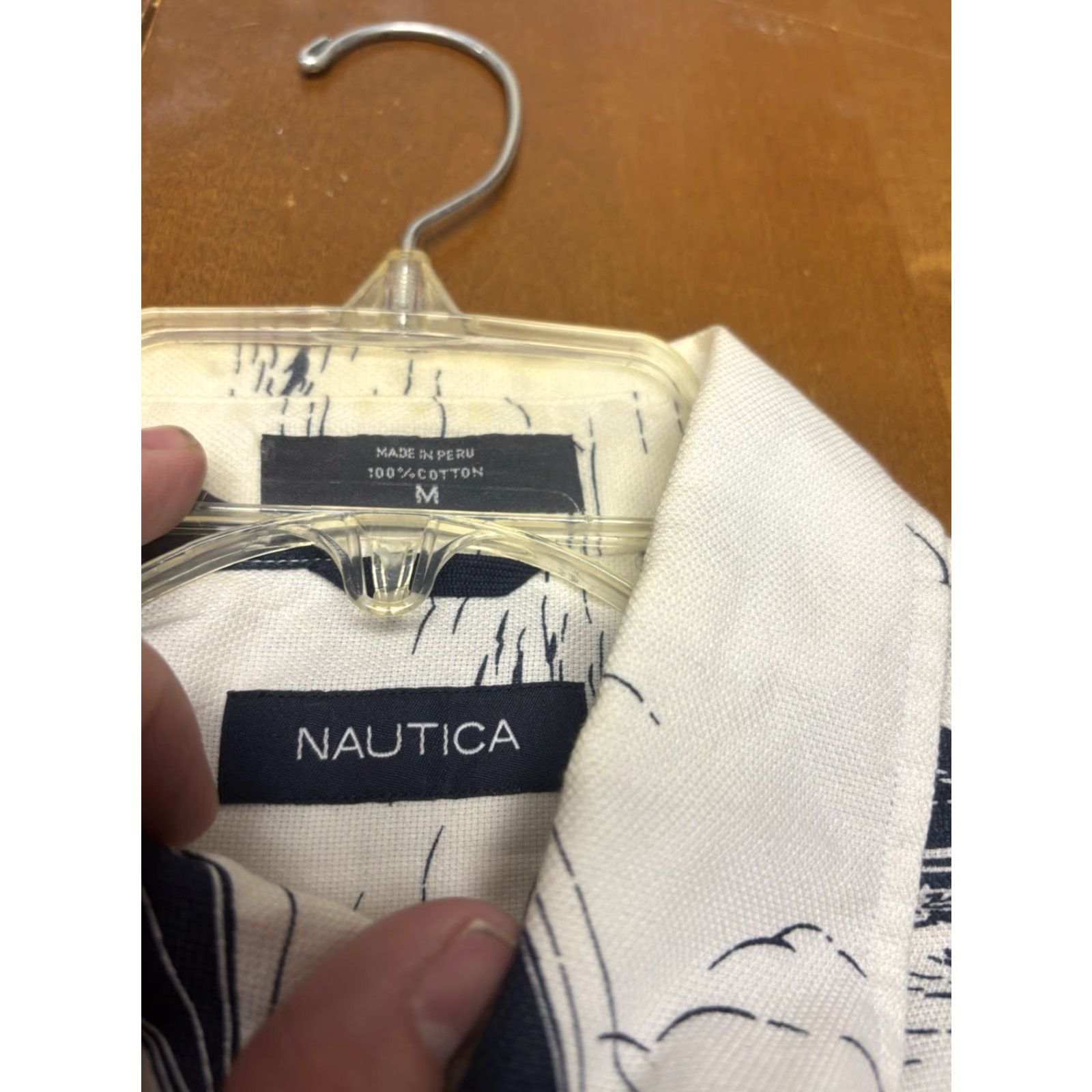 Nautica Nautica Polo Shirt Men M Sailing Map All Over Print Graphic Short Sleeve Collared 100% Cotton Multicolor Casual Golf Regular Size M Size US M / EU 48-50 / 2 - 2 Thumbnail