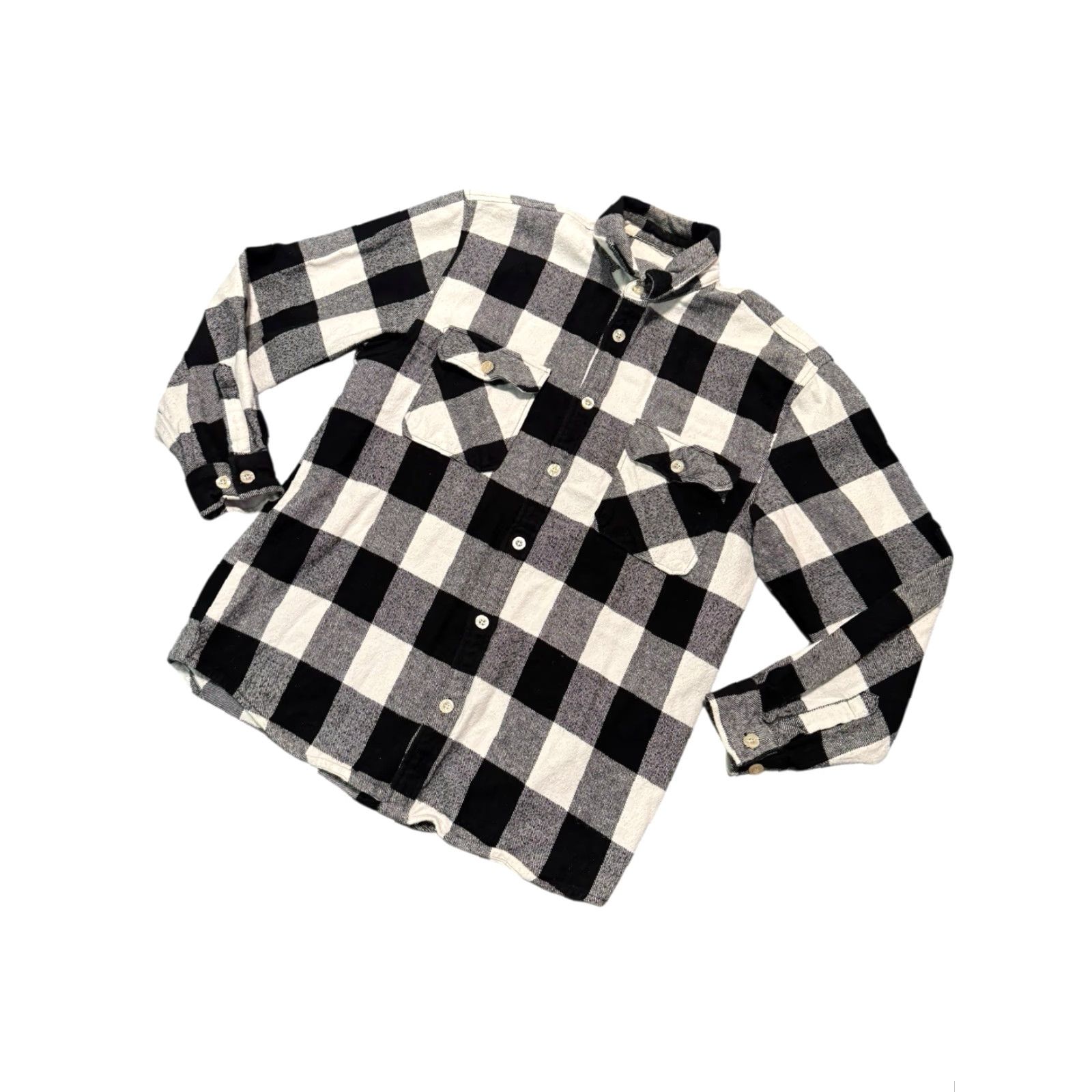 Anti Social Social Club VINTAGE Anti Social Social Club Kkoch Flannel Shirt Men's White Black Floral L Size US L / EU 52-54 / 3 - 7 Thumbnail