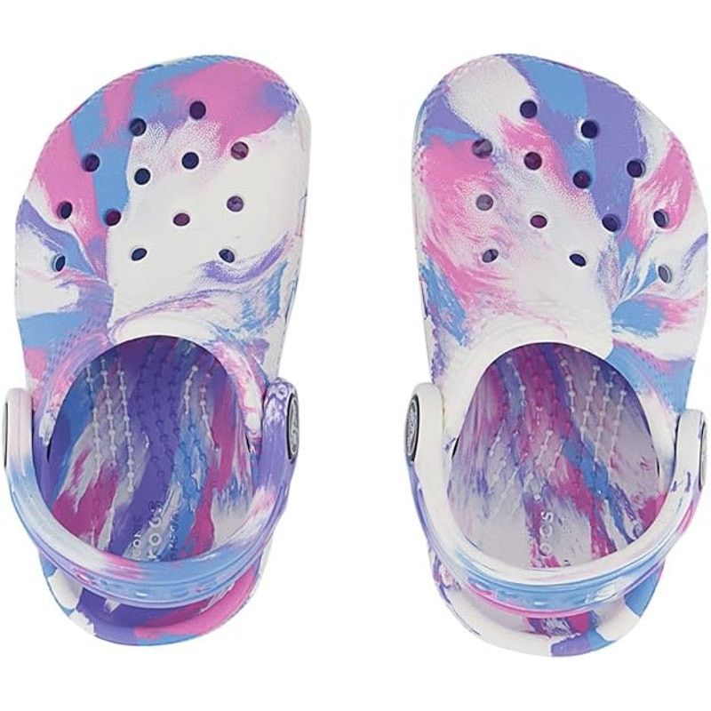 Crocs Crocs Classic Marbled Slingback Clog White/Purple Girls 3 Size US 5.5 / IT 35.5 - 1 Thumbnail