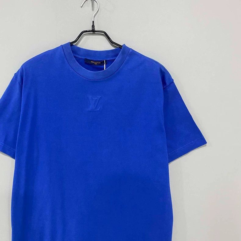 Louis Vuitton Blue Logo Short Sleeve T -2505 Size M / US 6-8 / IT 42-44 - 2 Thumbnail