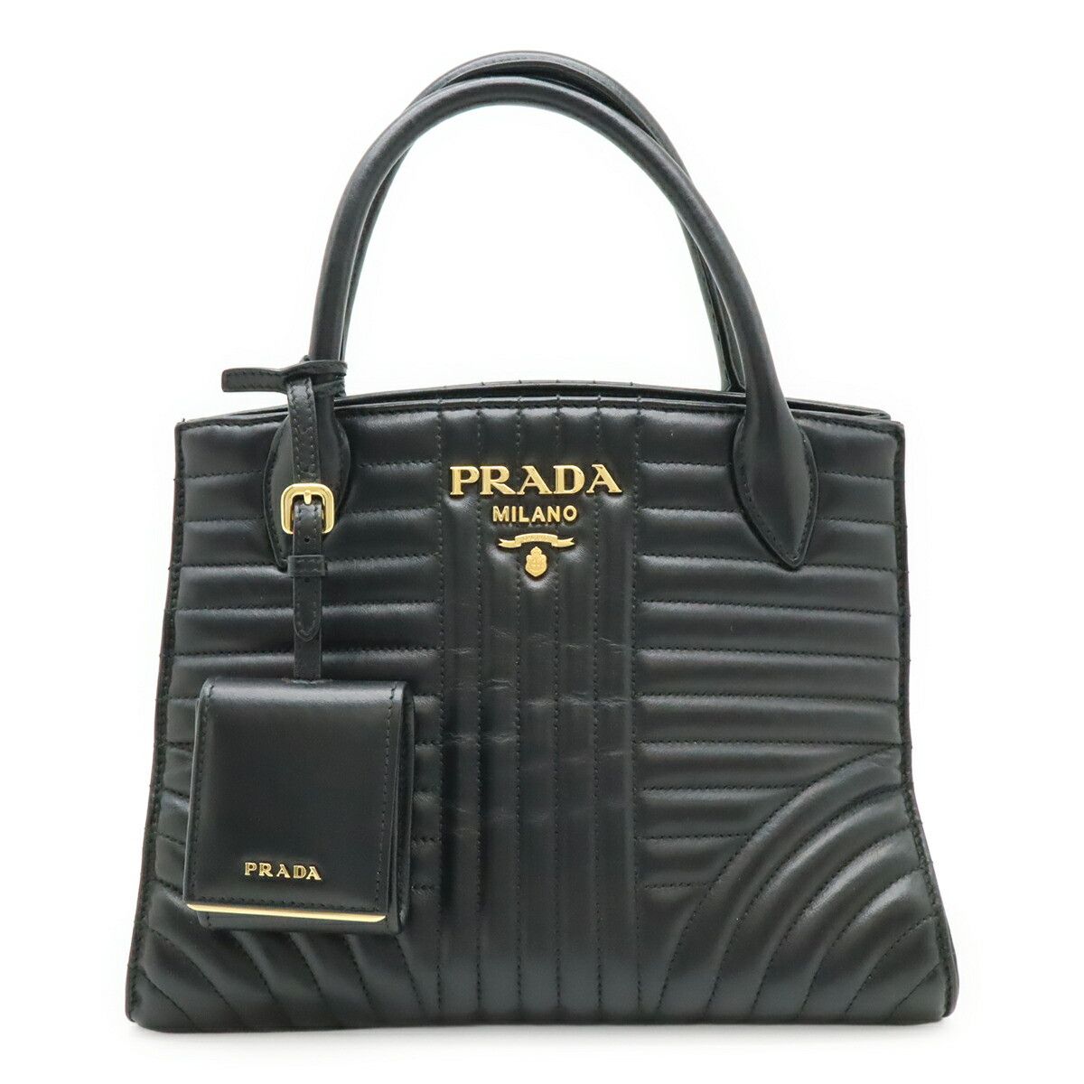 Prada Prada Prada Diagramme Leather Handbag Leather Handbag 1BA156 DUTY FREE for USA Size ONE SIZE - 1 Thumbnail