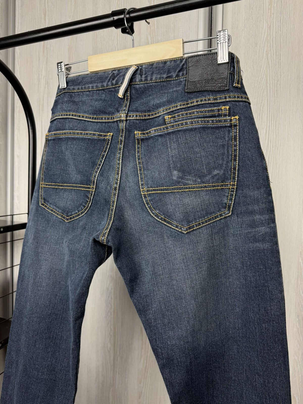 Messagerie MESSAGERIE Blue Selvedge Denim Spider Slim Italian Jeans Size US 34 / EU 50 - 8 Thumbnail