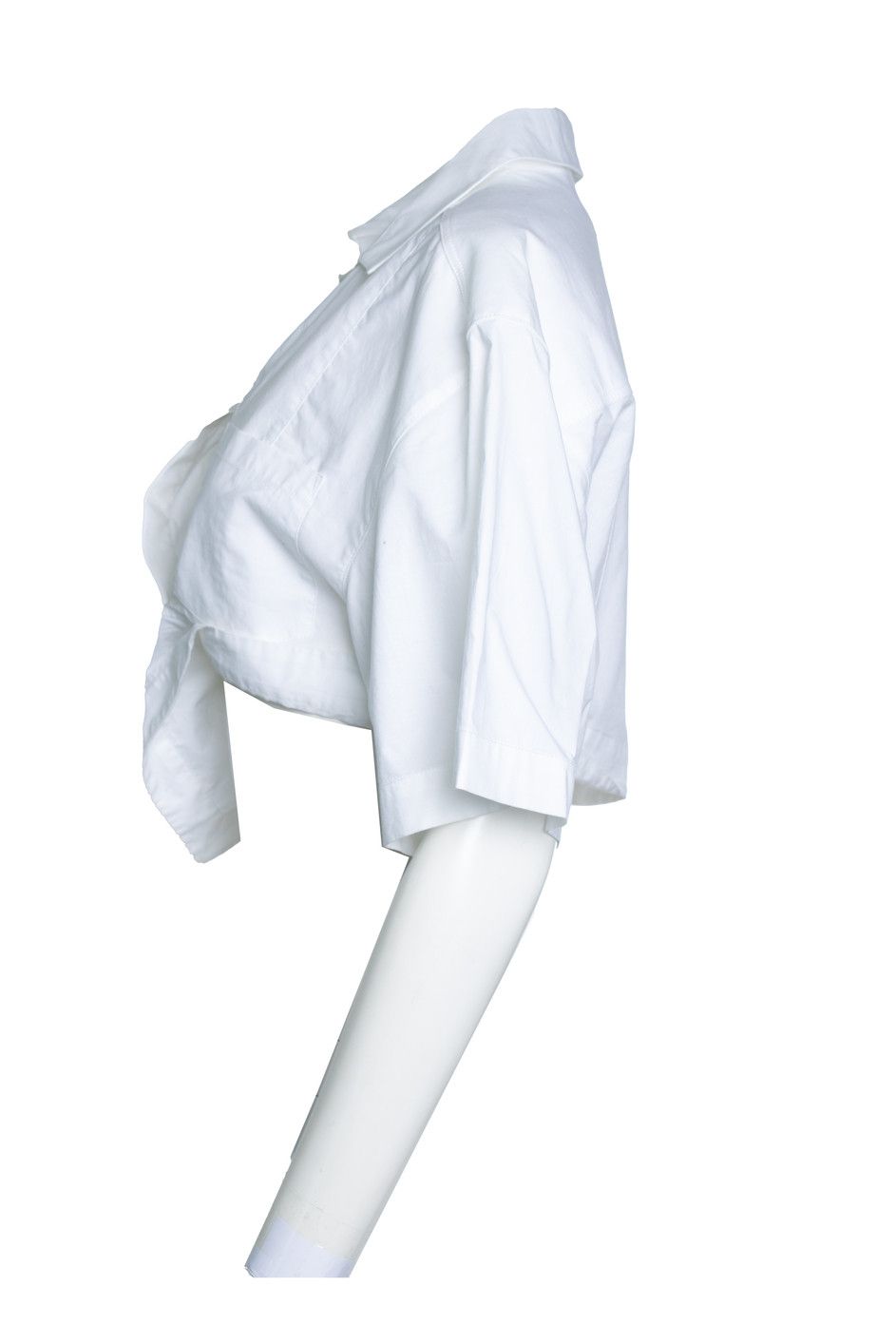Jacquemus Jacquemus, le splash cropped cotton top in white Size XS / US 0-2 / IT 36-38 - 4 Thumbnail