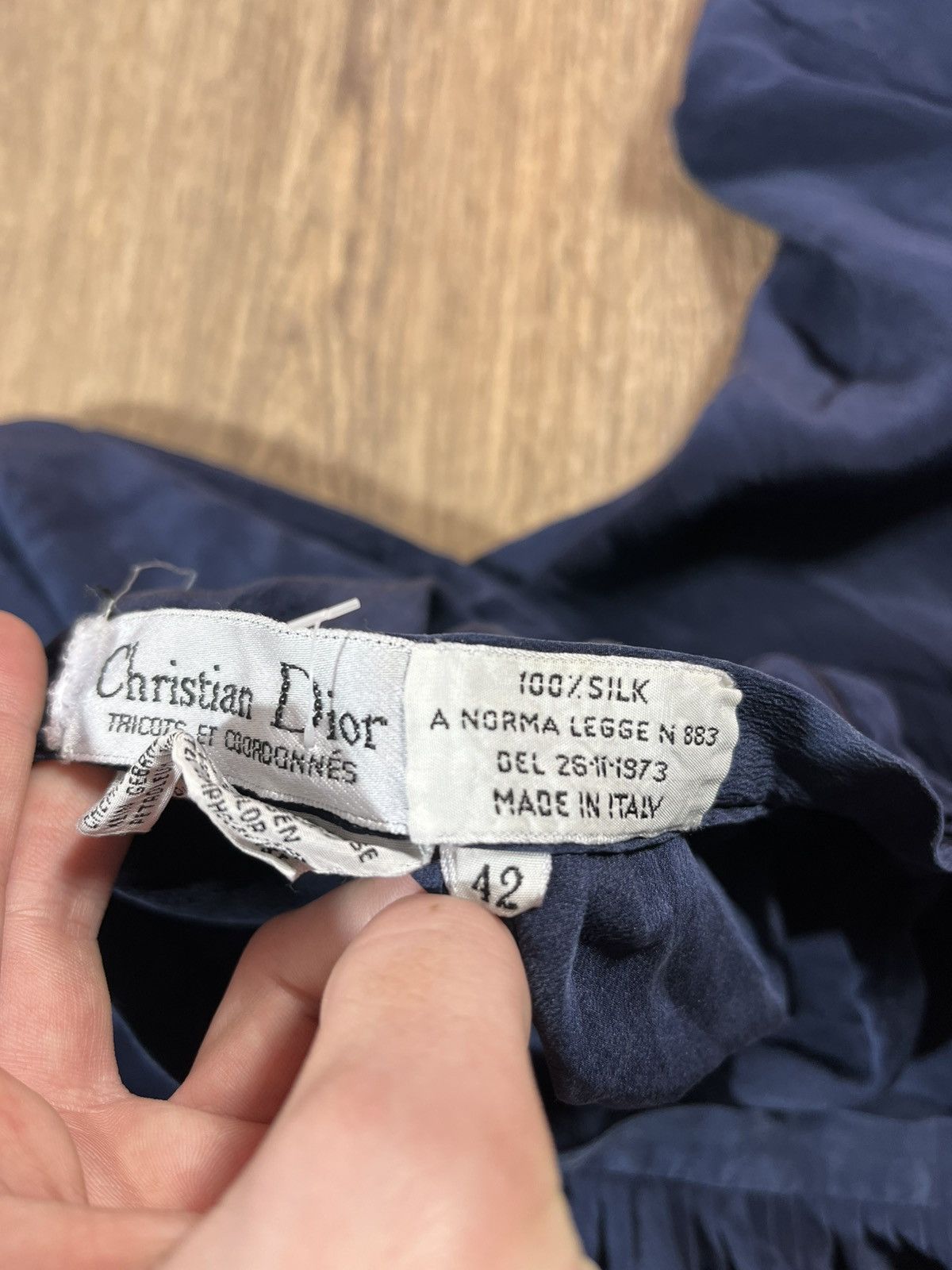 Christian Dior Monsieur Vintage Christian Dior Silk Skirt Size 28" / US 6 / IT 42 - 7 Thumbnail