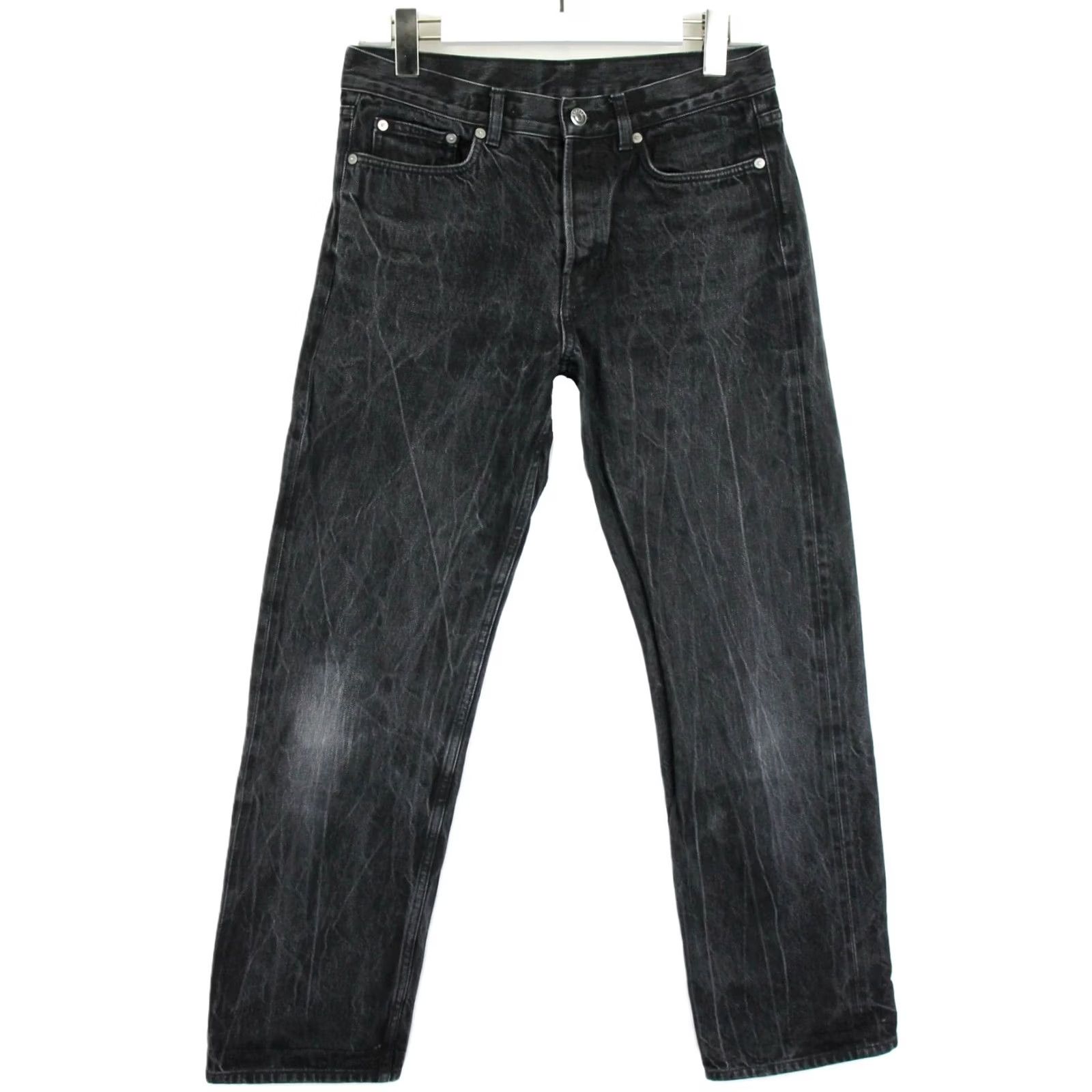 Arket ARKET Jeans Men’s W31 Stone Wash Black Faded 3D Denim Button Fly Pocket Straight Slim Fit Shirt Pants? Size US 31 - 2 Thumbnail
